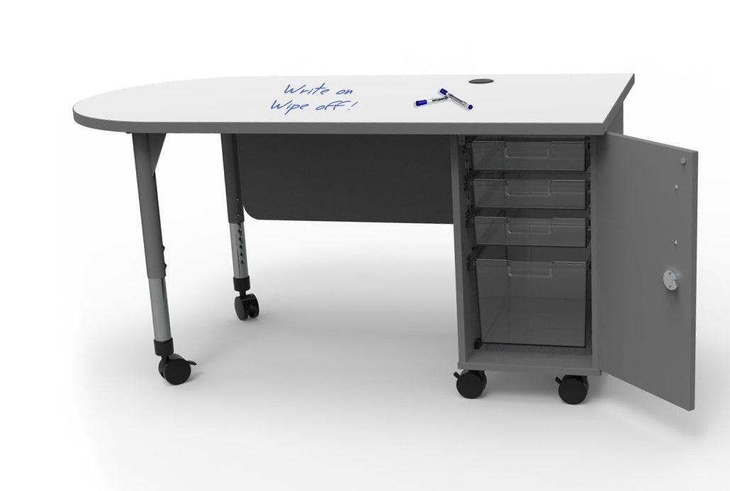 Marco Mobile Teacher's Desk w/ Cabinet (37 - 1304 - 31) - SchoolOutlet