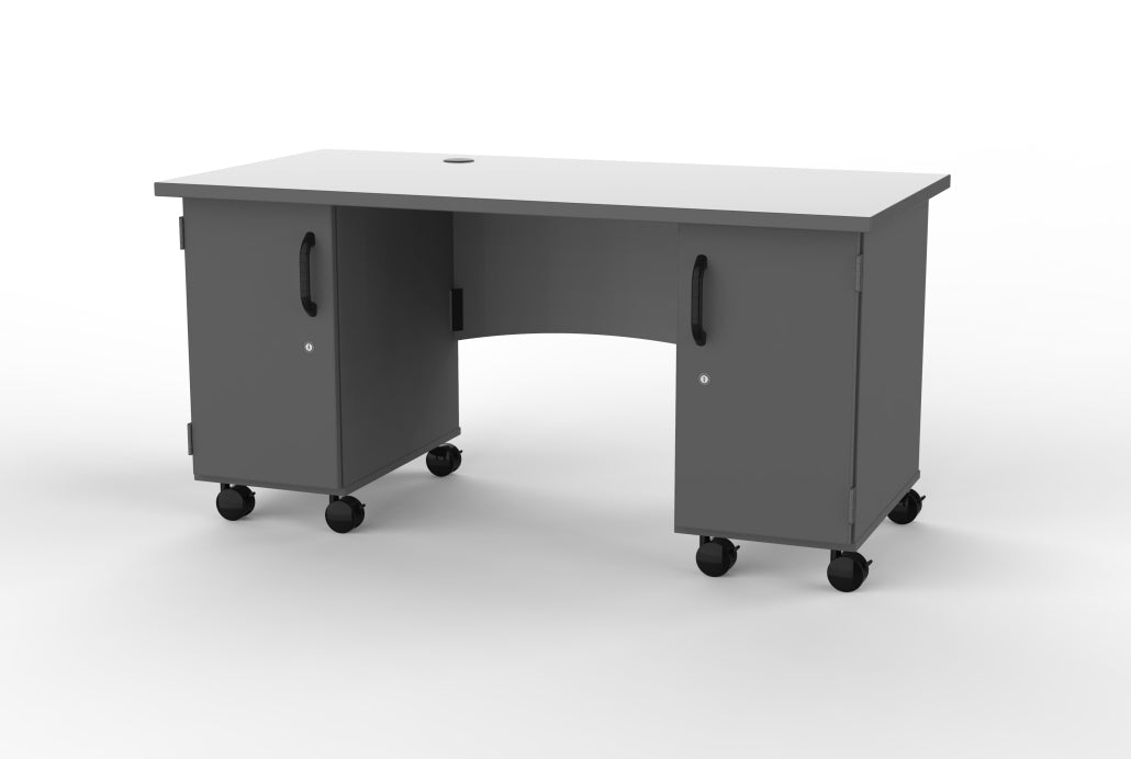 Marco Mobile Teacher's Desk w/ Double Cabinet (37 - 1305 - 31) - SchoolOutlet