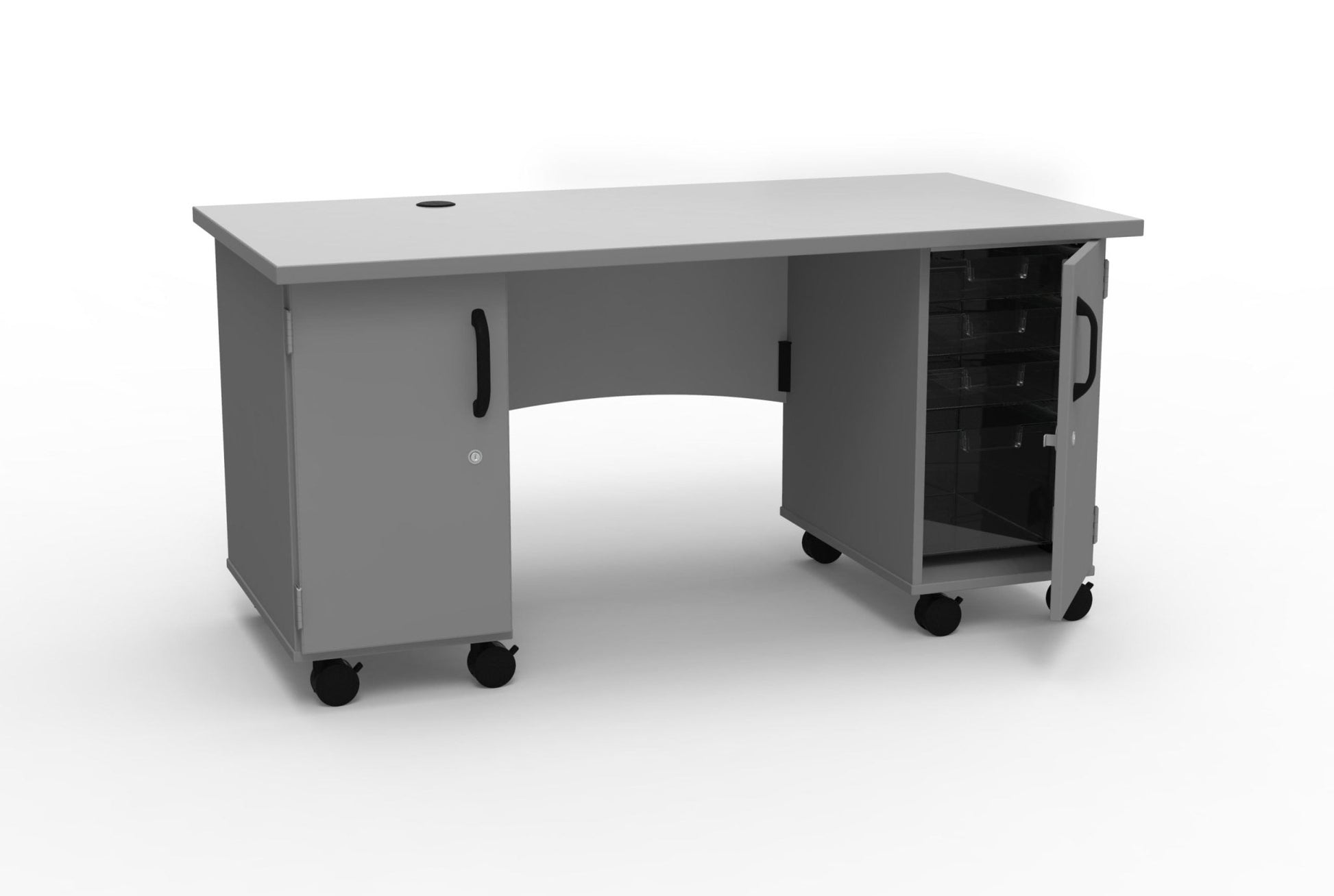 Marco Mobile Teacher's Desk w/ Double Cabinet (37 - 1305 - 31) - SchoolOutlet