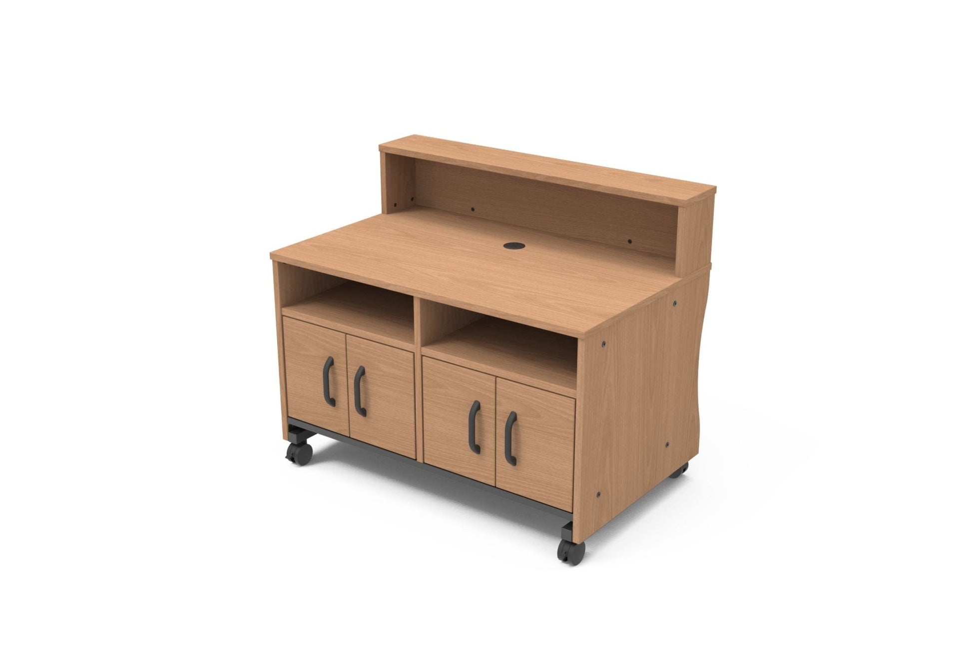 Marco Circulation Desk Storage Station with Hutch 47.6"W x 29.7"D x 40"H (MAR - 371307 - 00 - xx) - SchoolOutlet