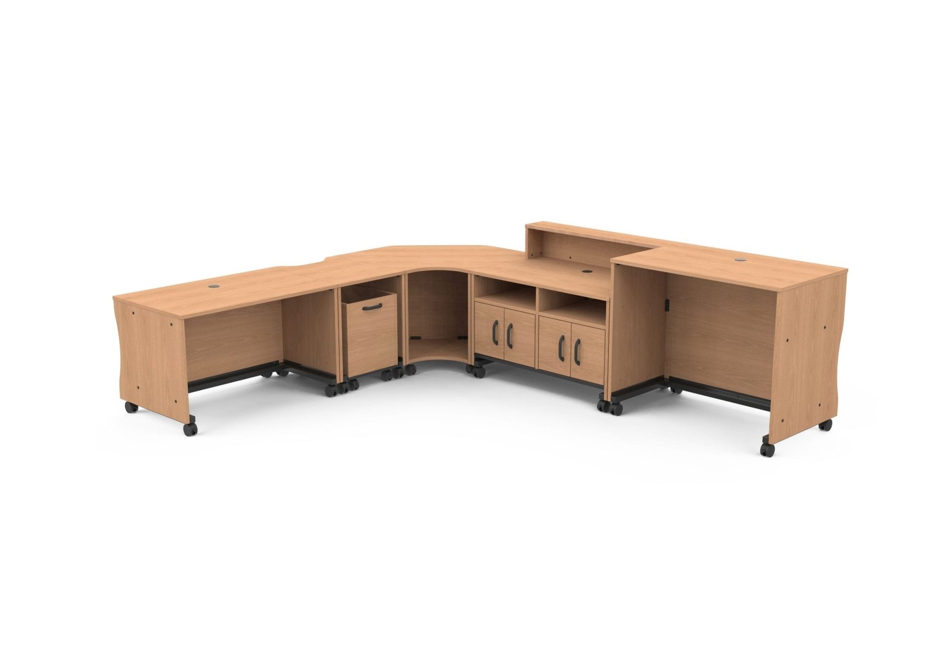 Marco Circulation Sitting Desk Customizable Modular Workspace for Educational Environments 47.6"W x 29.7"D x 30"H (MAR - 371312 - 00 - xx) - SchoolOutlet