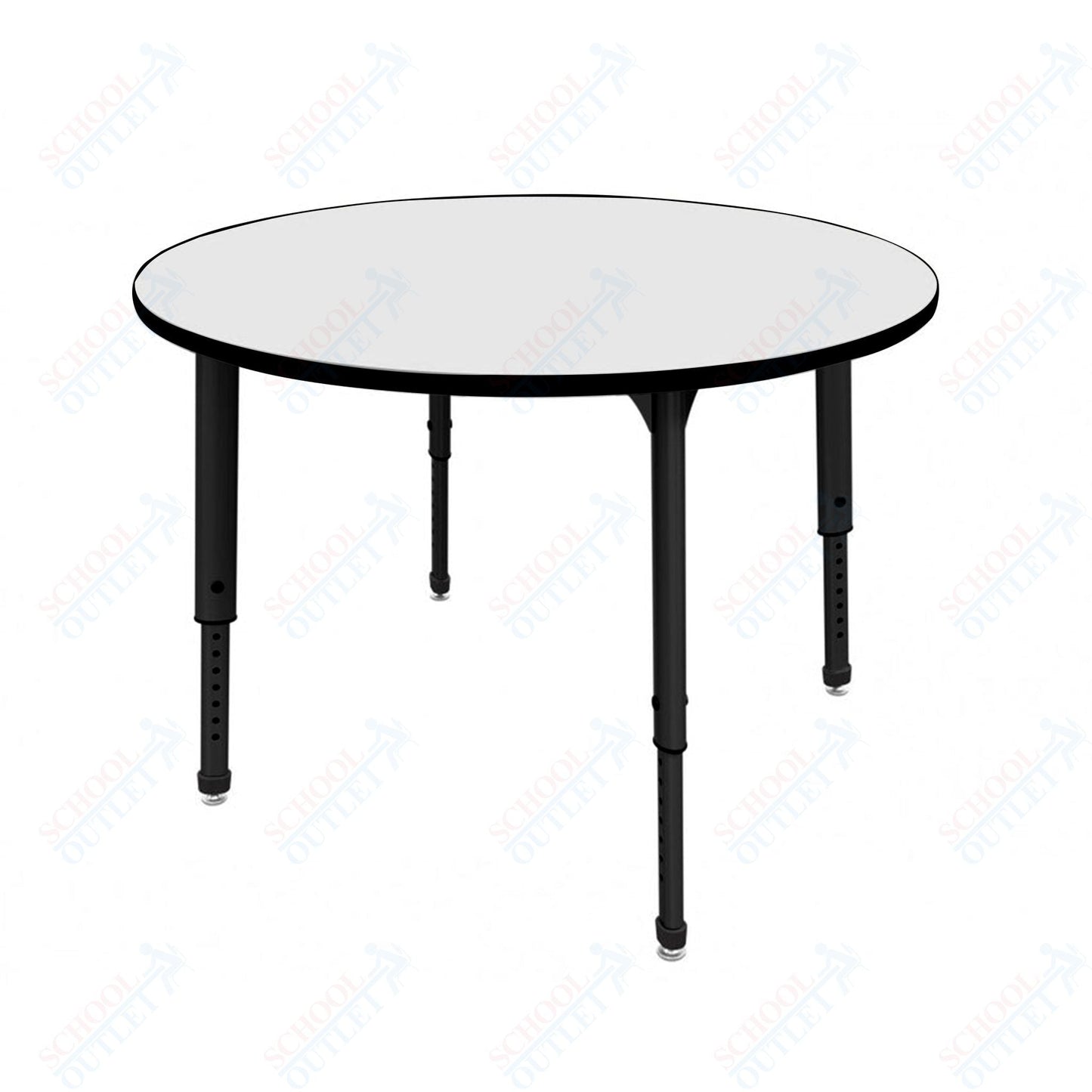 Marco Apex Series 60" Round School Activity Table w/ Dry Erase Top Adj Height 21" - 30" (38 - 2207 - DA) - SchoolOutlet