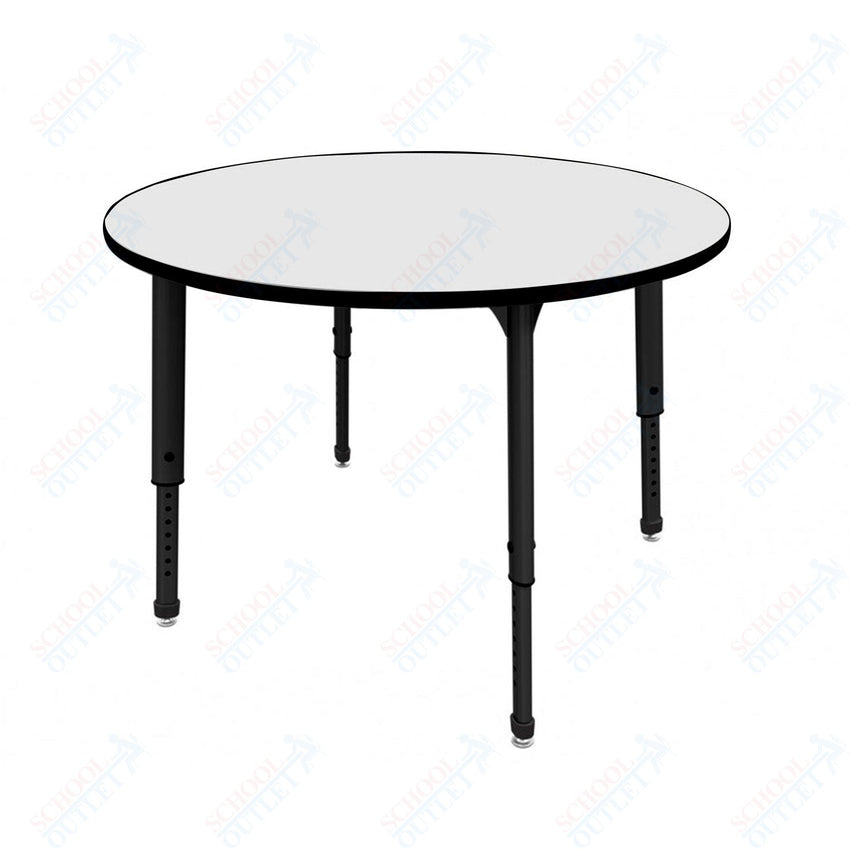 Marco Apex Series 60" Round School Activity Table w/ Dry Erase Top Adj Height 21" - 30" (38 - 2207 - DA) - SchoolOutlet