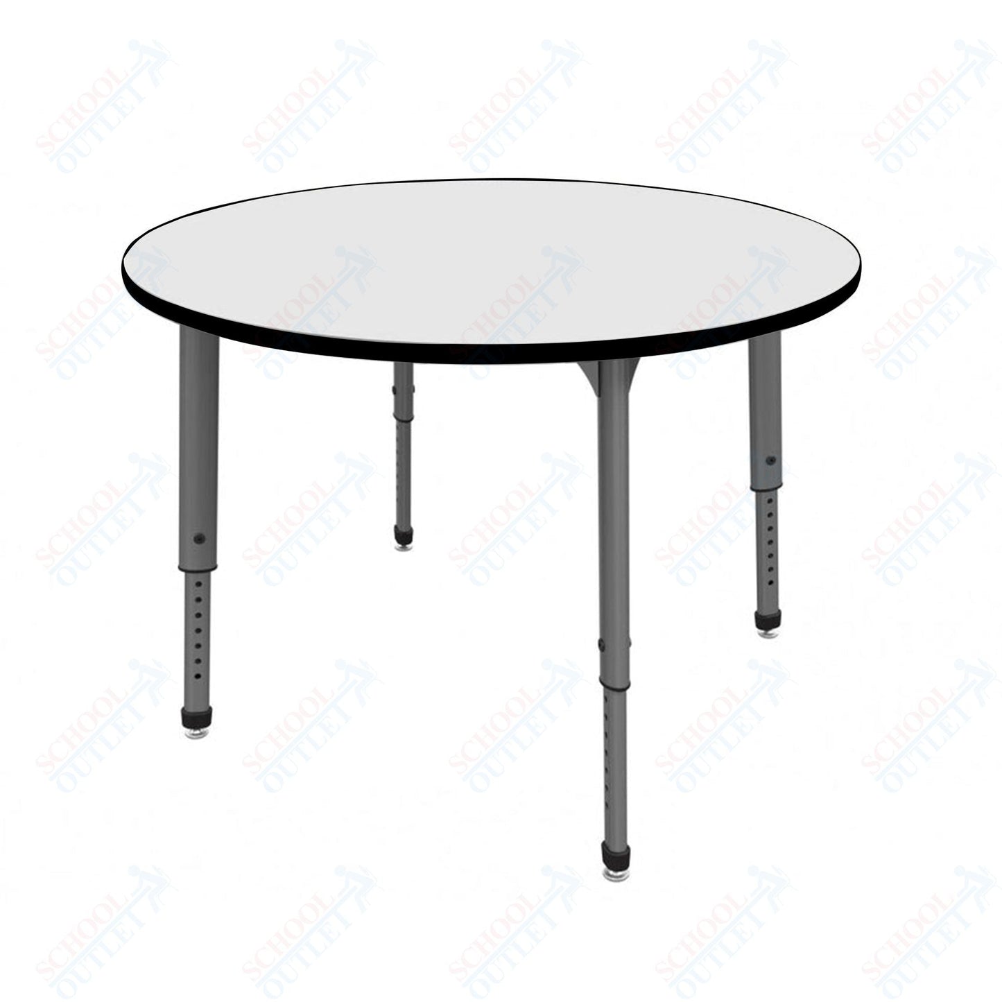Marco Apex Series 60" Round School Activity Table w/ Dry Erase Top Adj Height 21" - 30" (38 - 2207 - DA) - SchoolOutlet
