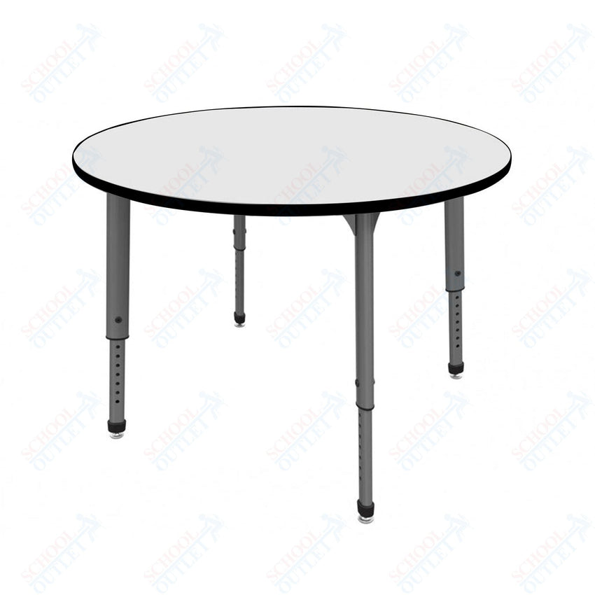 Marco Apex Series 60" Round School Activity Table w/ Dry Erase Top Adj Height 21" - 30" (38 - 2207 - DA) - SchoolOutlet
