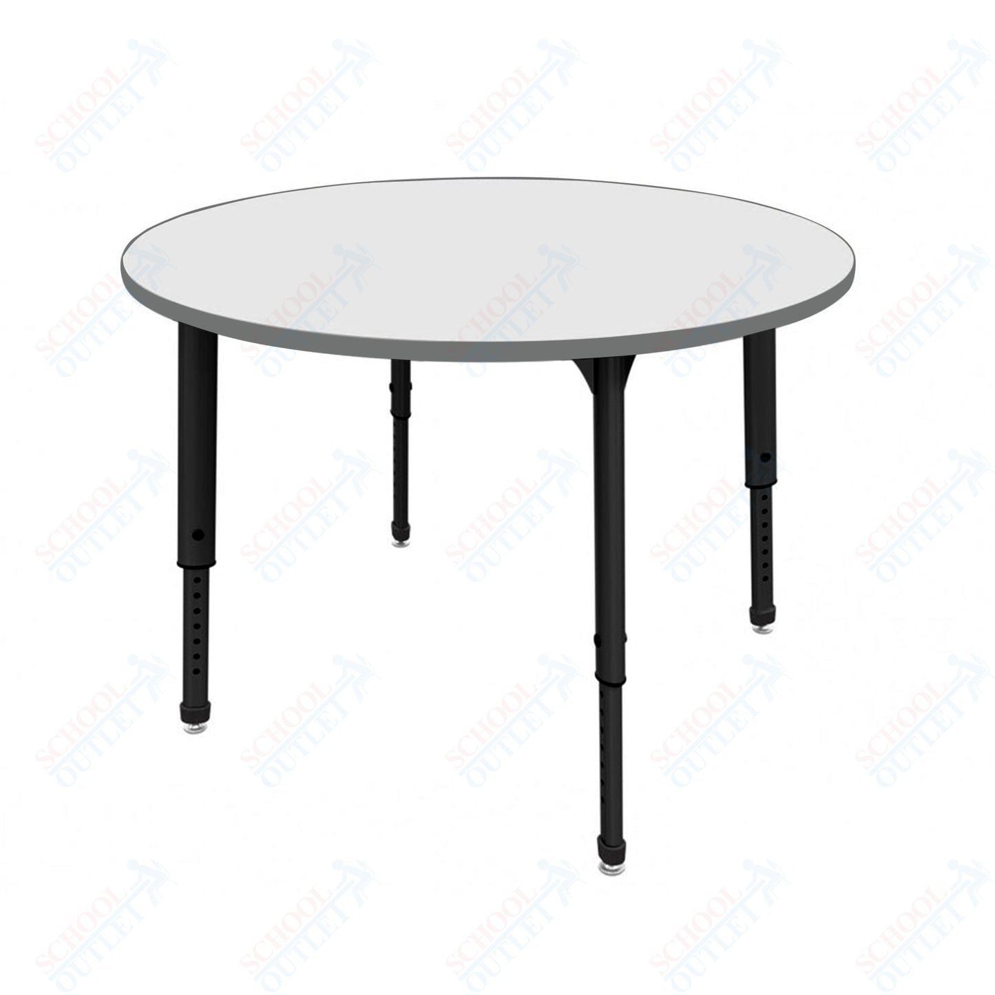 Marco Apex Series 60" Round School Activity Table w/ Dry Erase Top Adj Height 21" - 30" (38 - 2207 - DA) - SchoolOutlet