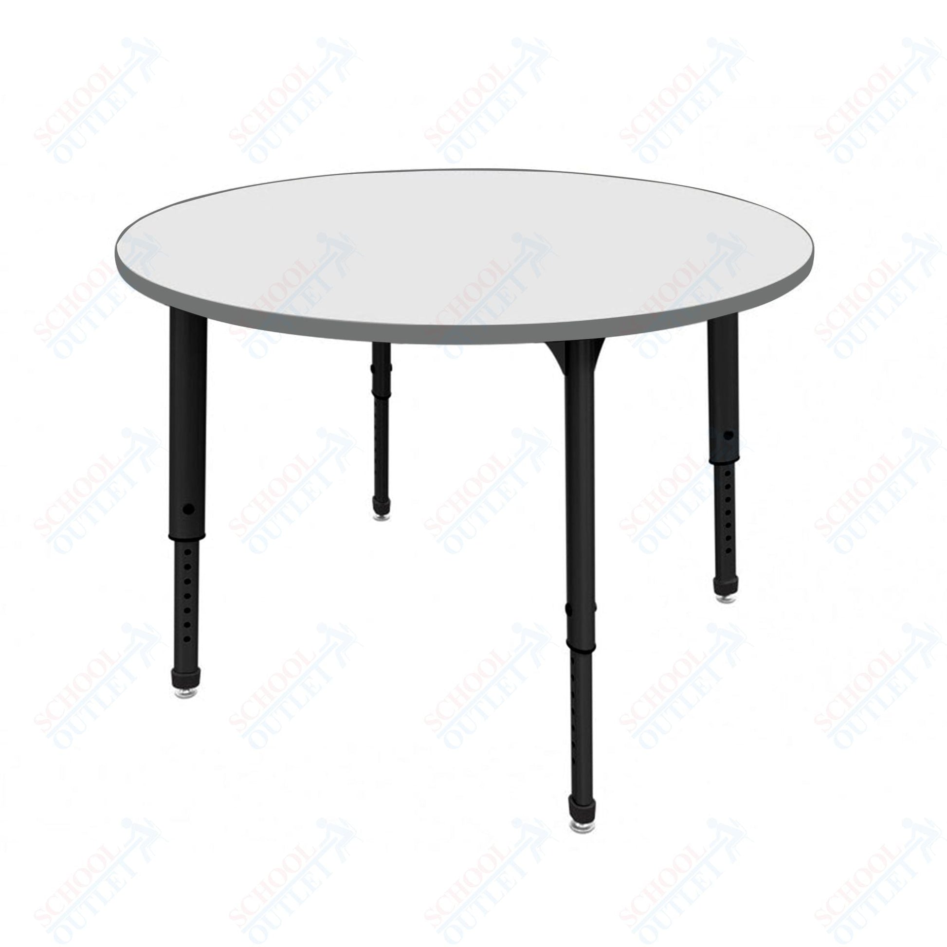 Marco Apex Series 60" Round School Activity Table w/ Dry Erase Top Adj Height 21" - 30" (38 - 2207 - DA) - SchoolOutlet