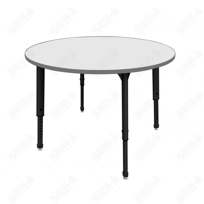 Marco Apex Series 60" Round School Activity Table w/ Dry Erase Top Adj Height 21" - 30" (38 - 2207 - DA) - SchoolOutlet