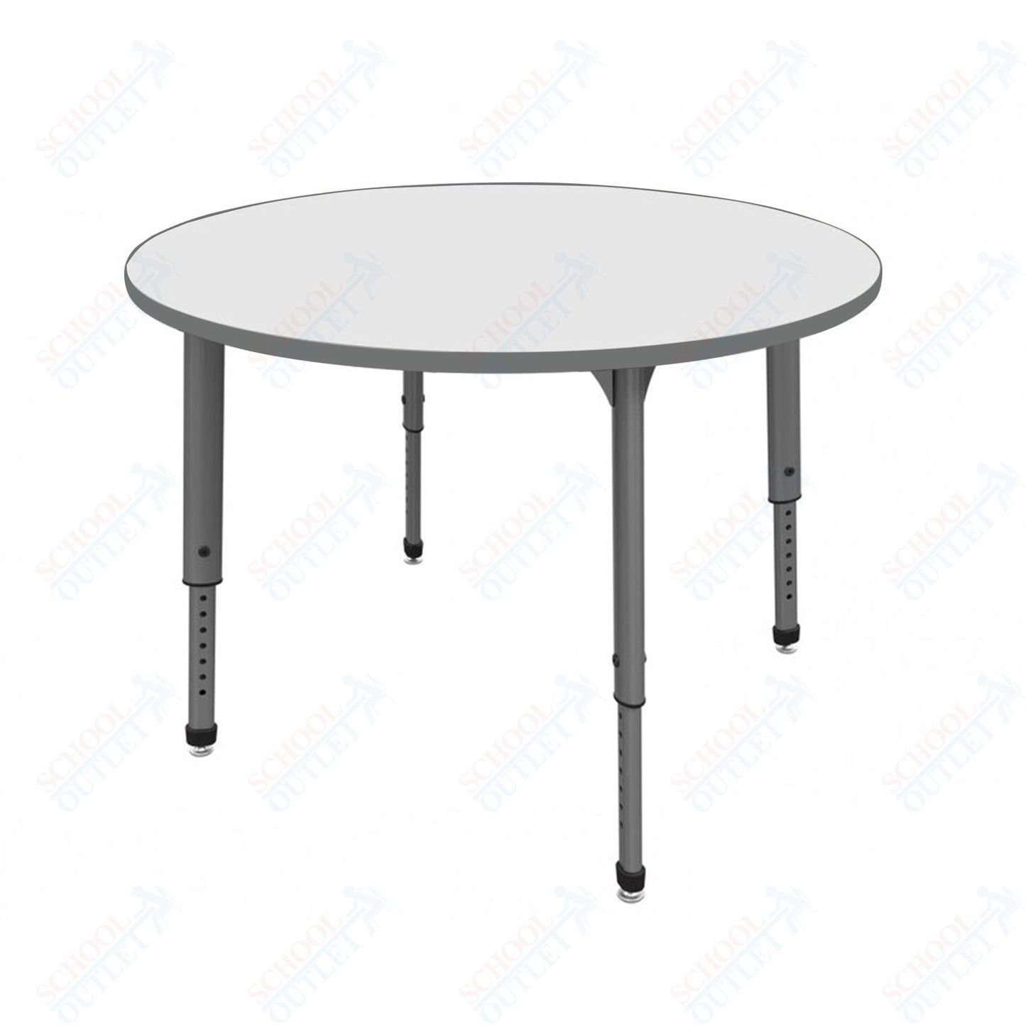 Marco Apex Series 60" Round School Activity Table w/ Dry Erase Top Adj Height 21" - 30" (38 - 2207 - DA) - SchoolOutlet