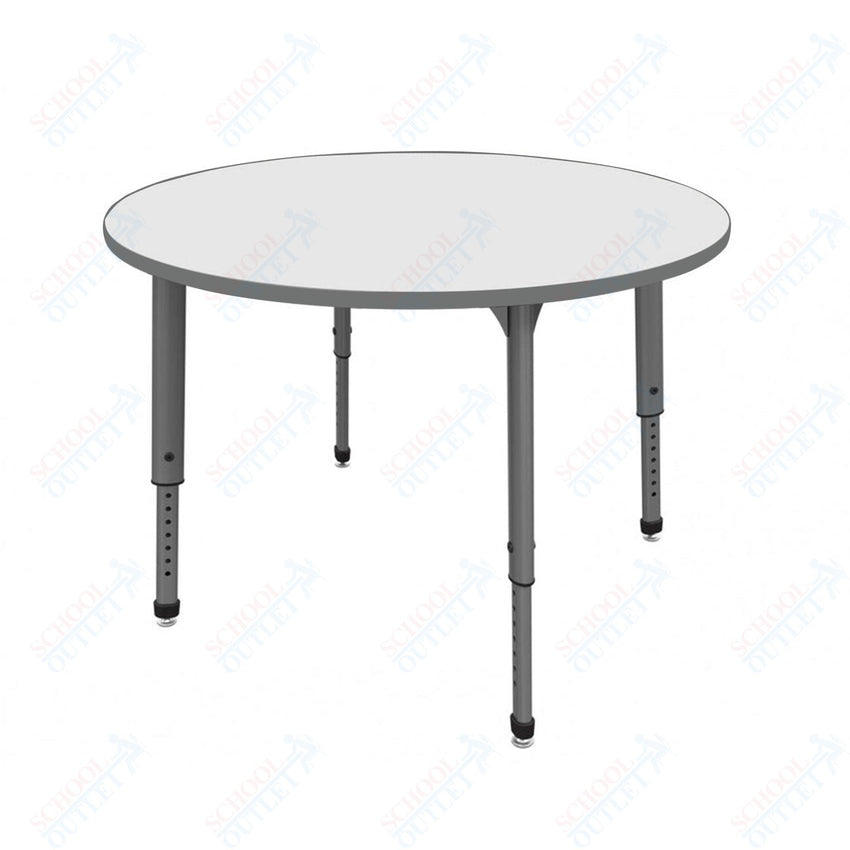 Marco Apex Series 60" Round School Activity Table w/ Dry Erase Top Adj Height 21" - 30" (38 - 2207 - DA) - SchoolOutlet