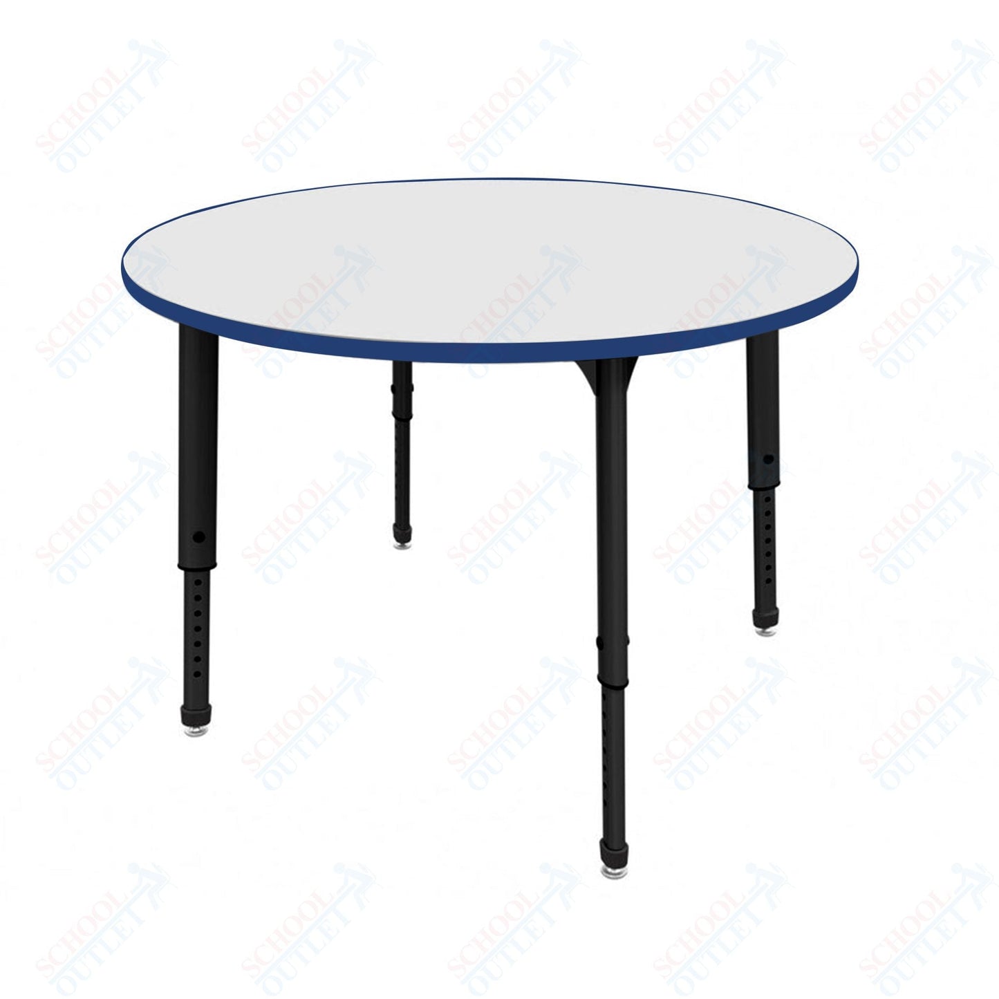 Marco Apex Series 60" Round School Activity Table w/ Dry Erase Top Adj Height 21" - 30" (38 - 2207 - DA) - SchoolOutlet