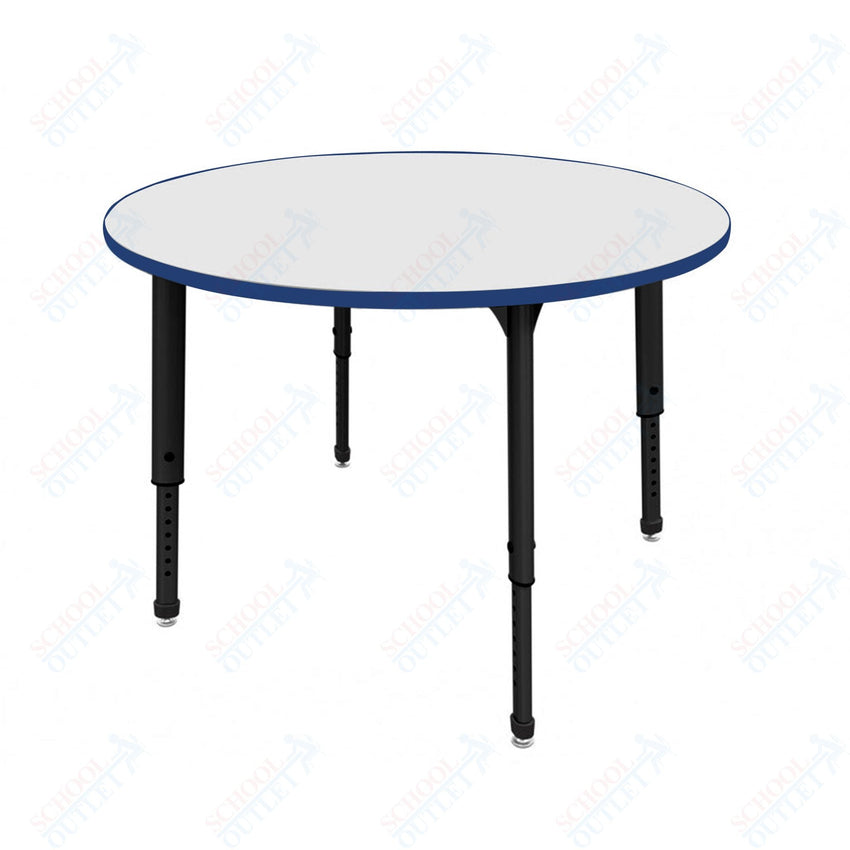 Marco Apex Series 60" Round School Activity Table w/ Dry Erase Top Adj Height 21" - 30" (38 - 2207 - DA) - SchoolOutlet