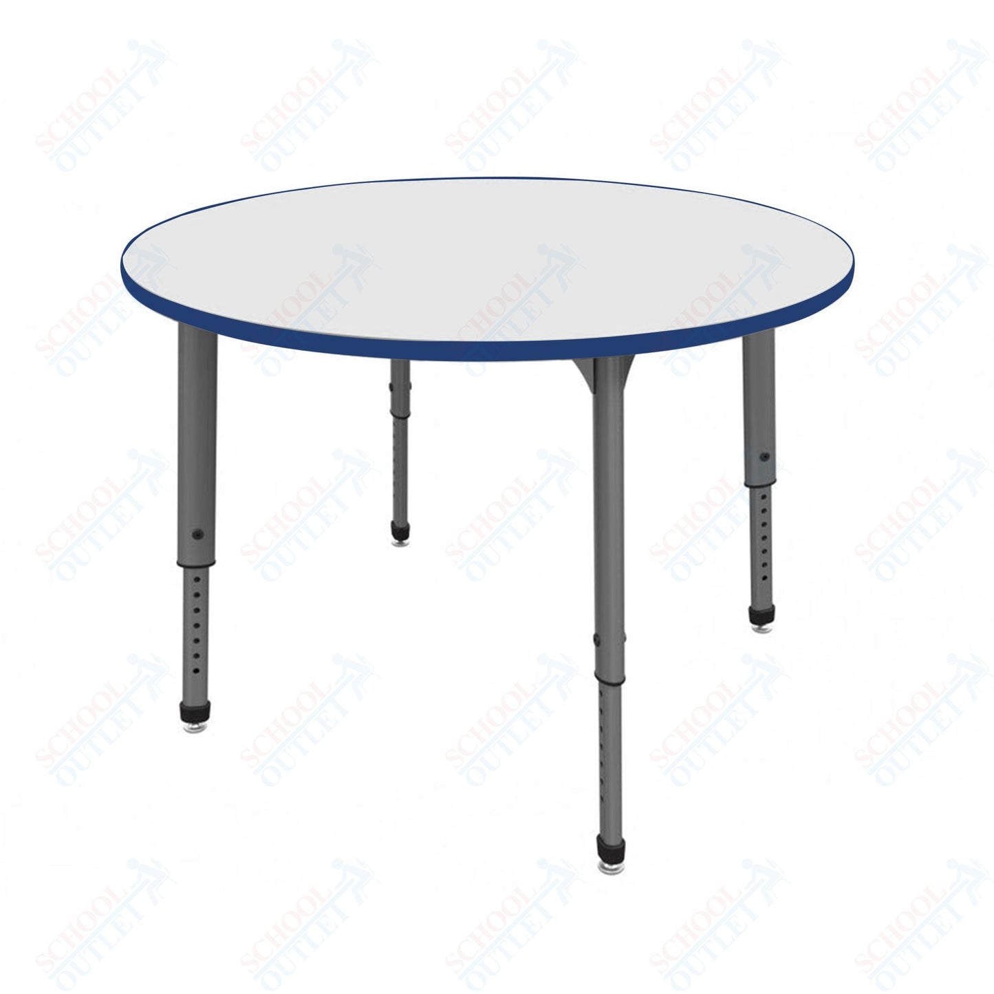 Marco Apex Series 60" Round School Activity Table w/ Dry Erase Top Adj Height 21" - 30" (38 - 2207 - DA) - SchoolOutlet