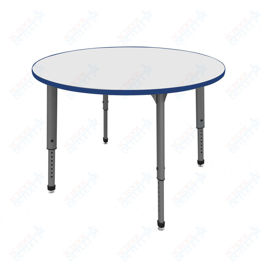 Marco Apex Series 60" Round School Activity Table w/ Dry Erase Top Adj Height 21" - 30" (38 - 2207 - DA) - SchoolOutlet