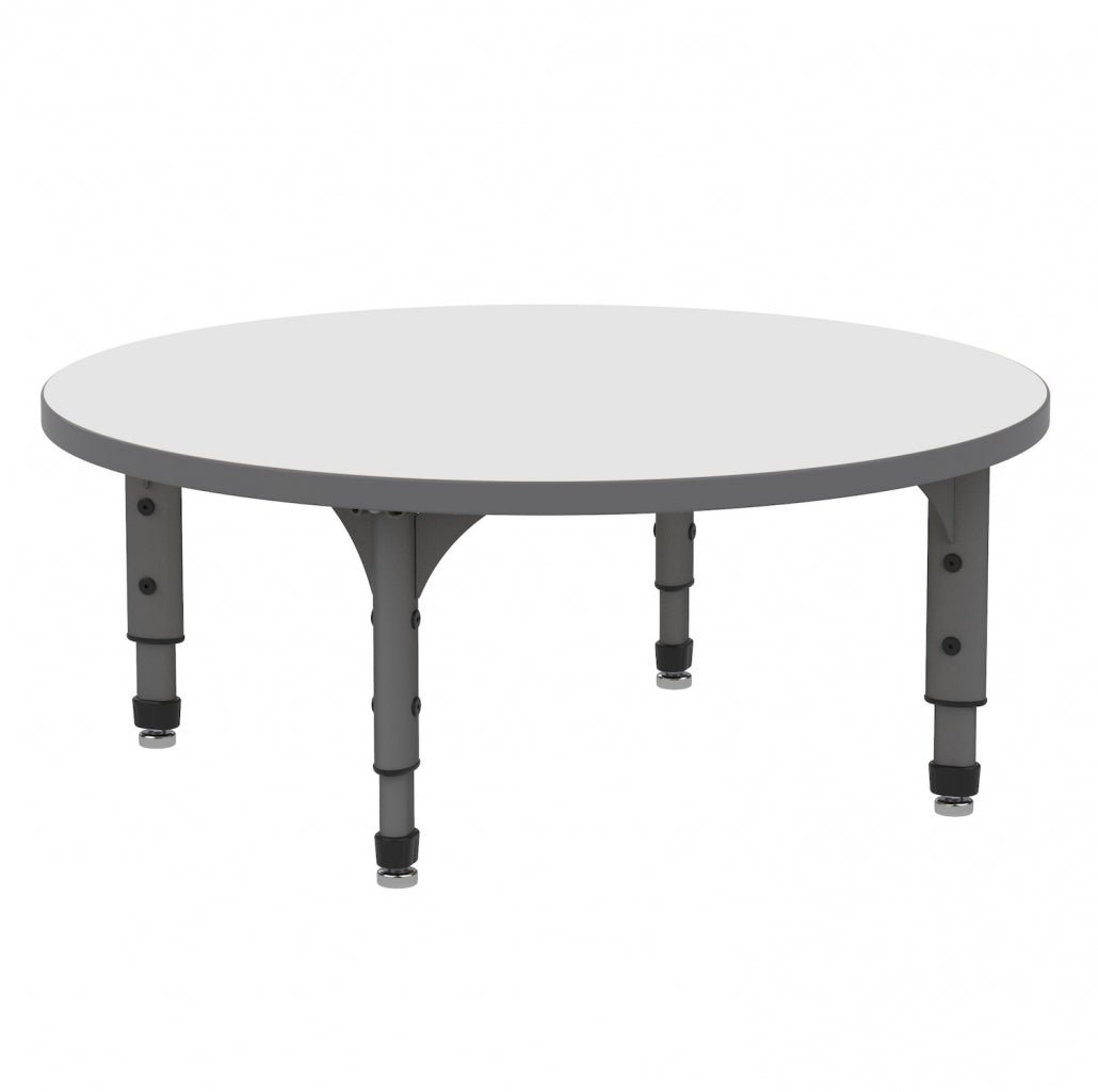 Marco 60" Round Floor Table w/ Dry Erase Top Adj Height 12" - 15" (38 - 2207 - DC) - SchoolOutlet
