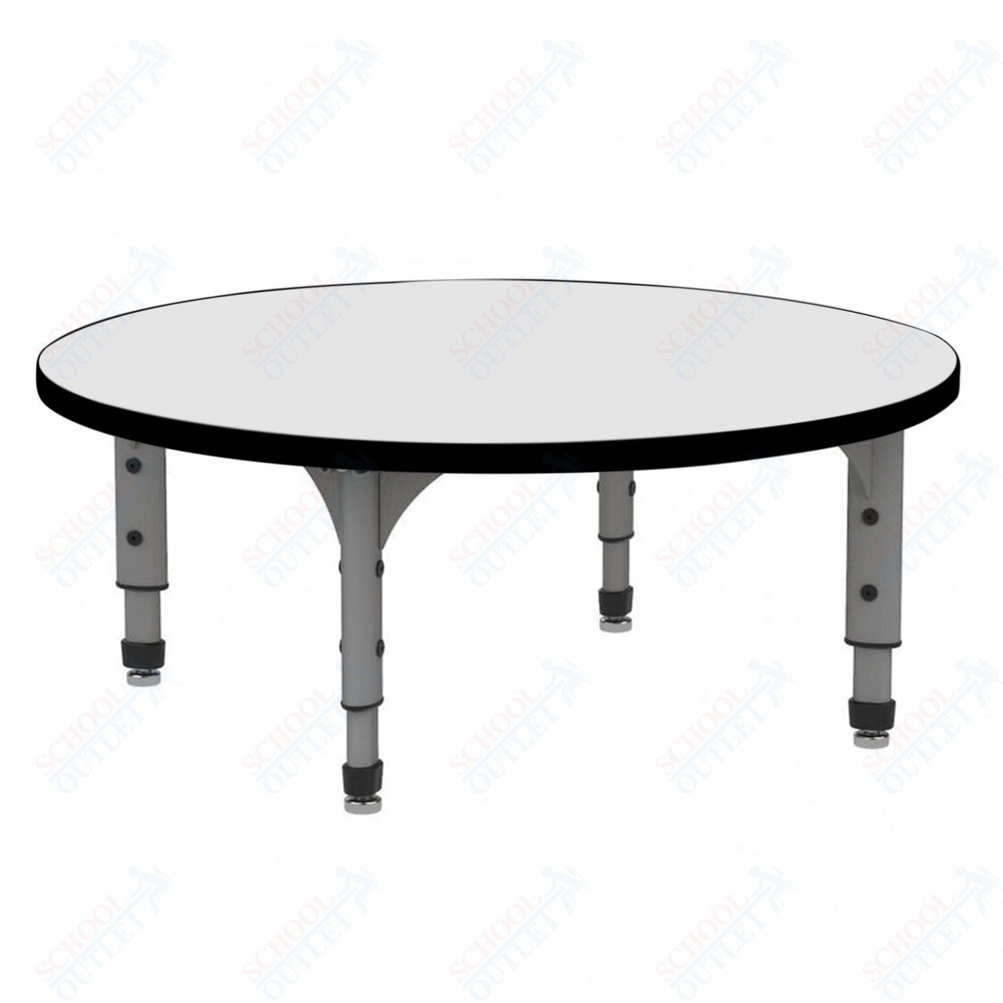Marco 60" Round Floor Table w/ Dry Erase Top Adj Height 12" - 15" (38 - 2207 - DC) - SchoolOutlet