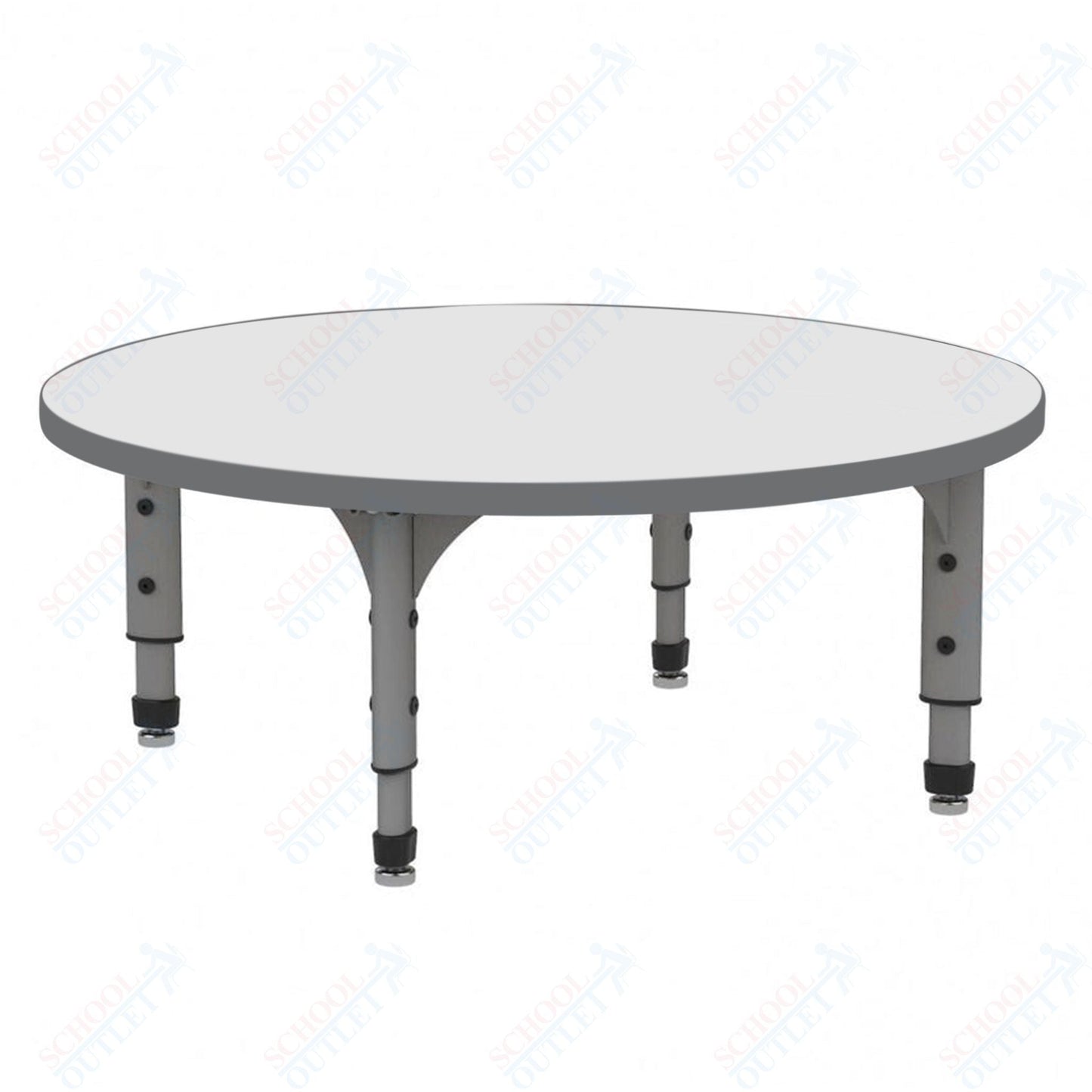 Marco 60" Round Floor Table w/ Dry Erase Top Adj Height 12" - 15" (38 - 2207 - DC) - SchoolOutlet