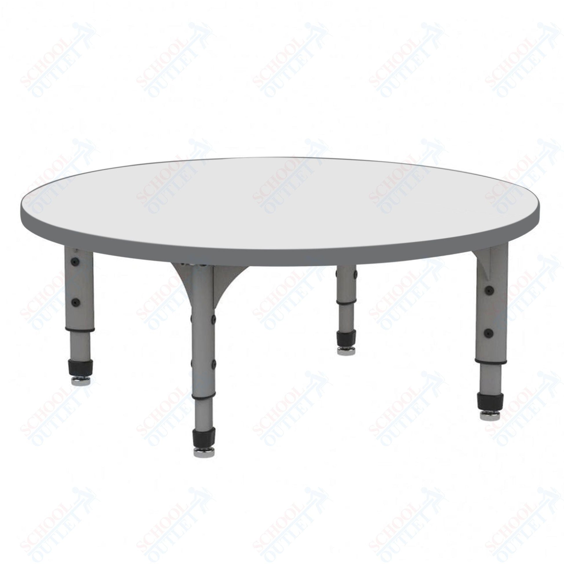Marco 60" Round Floor Table w/ Dry Erase Top Adj Height 12" - 15" (38 - 2207 - DC) - SchoolOutlet