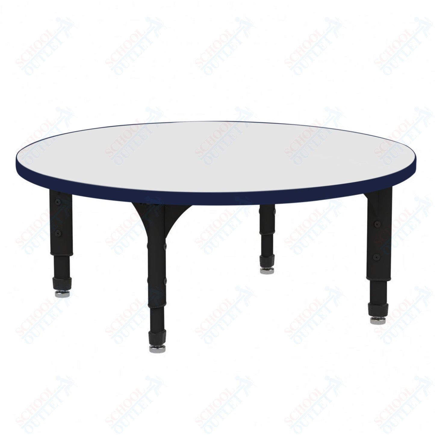 Marco 60" Round Floor Table w/ Dry Erase Top Adj Height 12" - 15" (38 - 2207 - DC) - SchoolOutlet