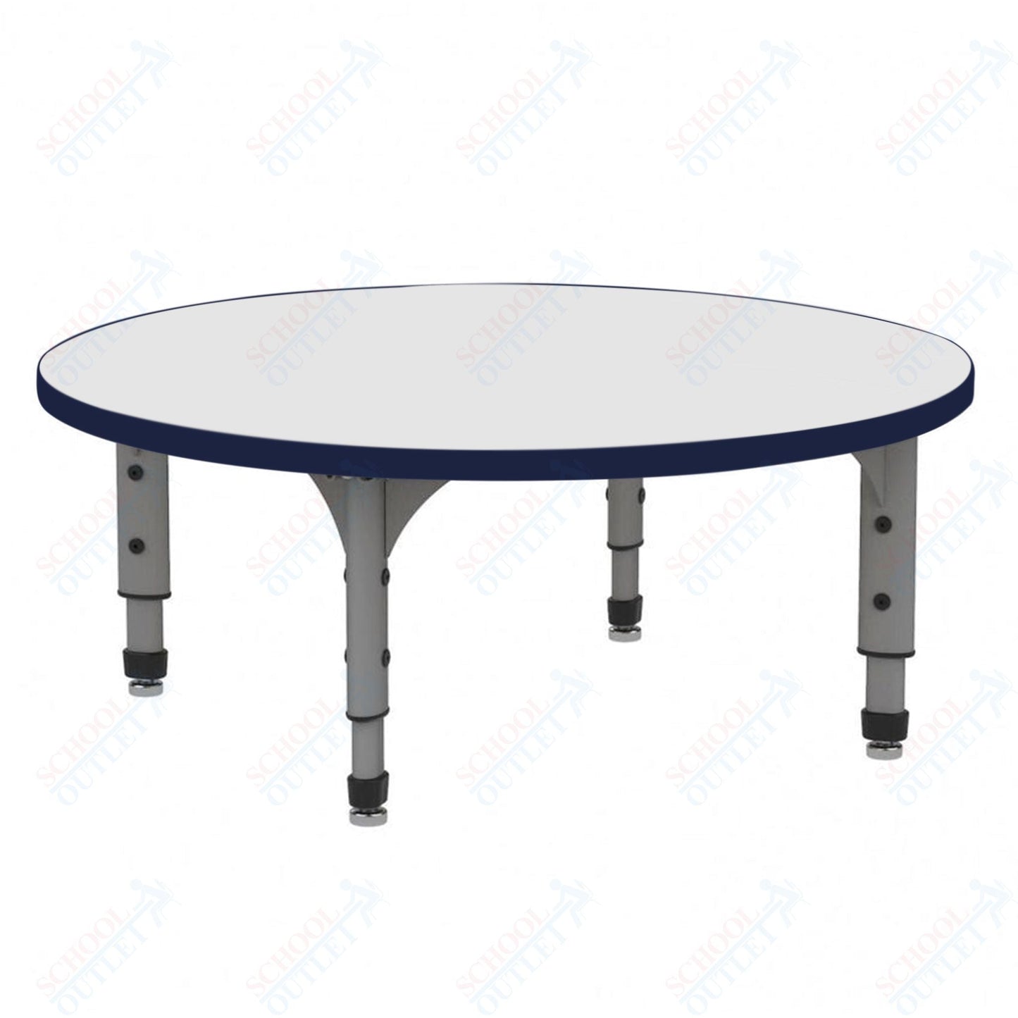 Marco 60" Round Floor Table w/ Dry Erase Top Adj Height 12" - 15" (38 - 2207 - DC) - SchoolOutlet