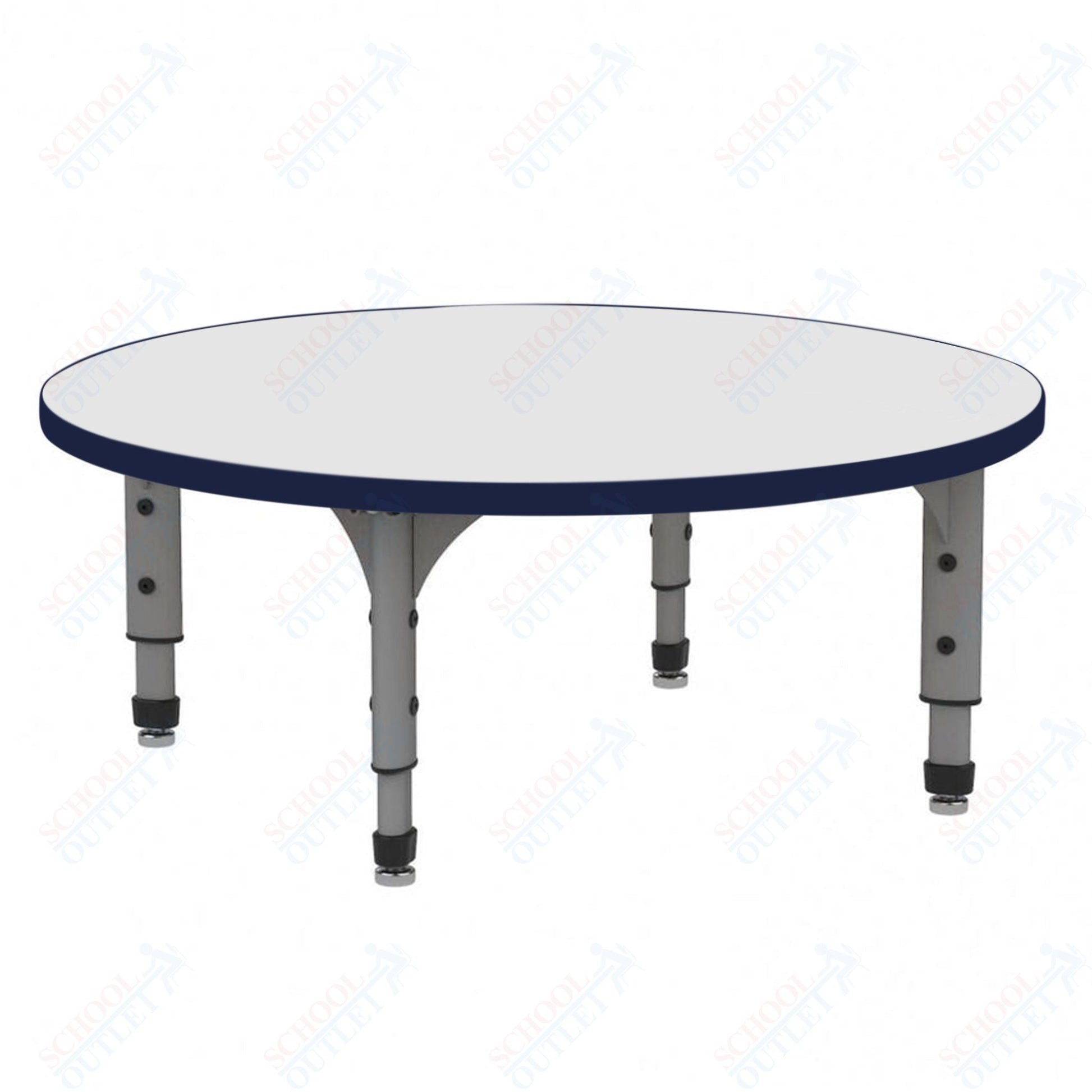 Marco 60" Round Floor Table w/ Dry Erase Top Adj Height 12" - 15" (38 - 2207 - DC) - SchoolOutlet