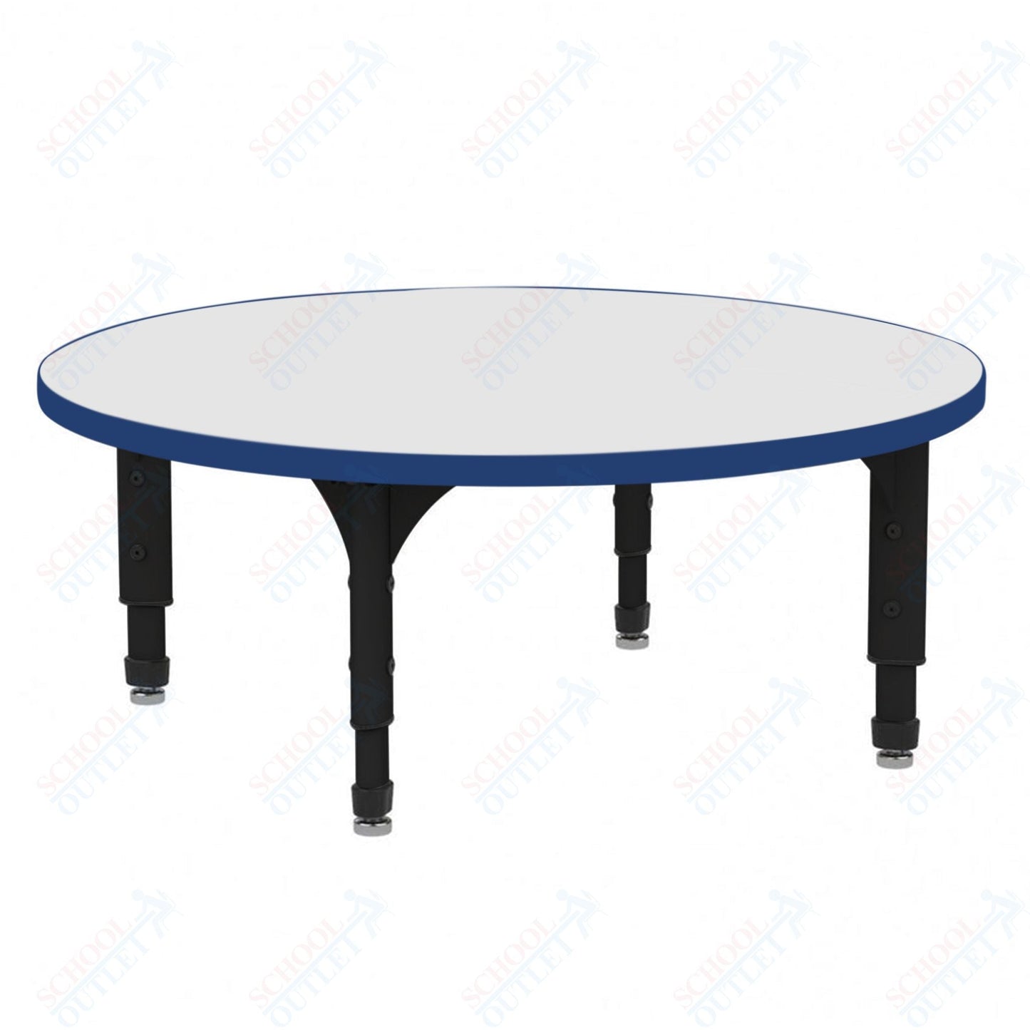 Marco 60" Round Floor Table w/ Dry Erase Top Adj Height 12" - 15" (38 - 2207 - DC) - SchoolOutlet