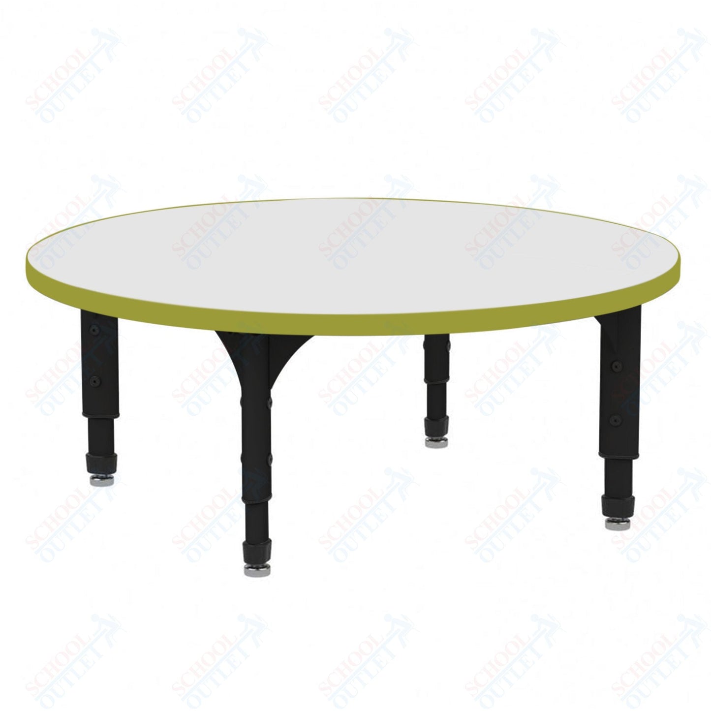 Marco 60" Round Floor Table w/ Dry Erase Top Adj Height 12" - 15" (38 - 2207 - DC) - SchoolOutlet