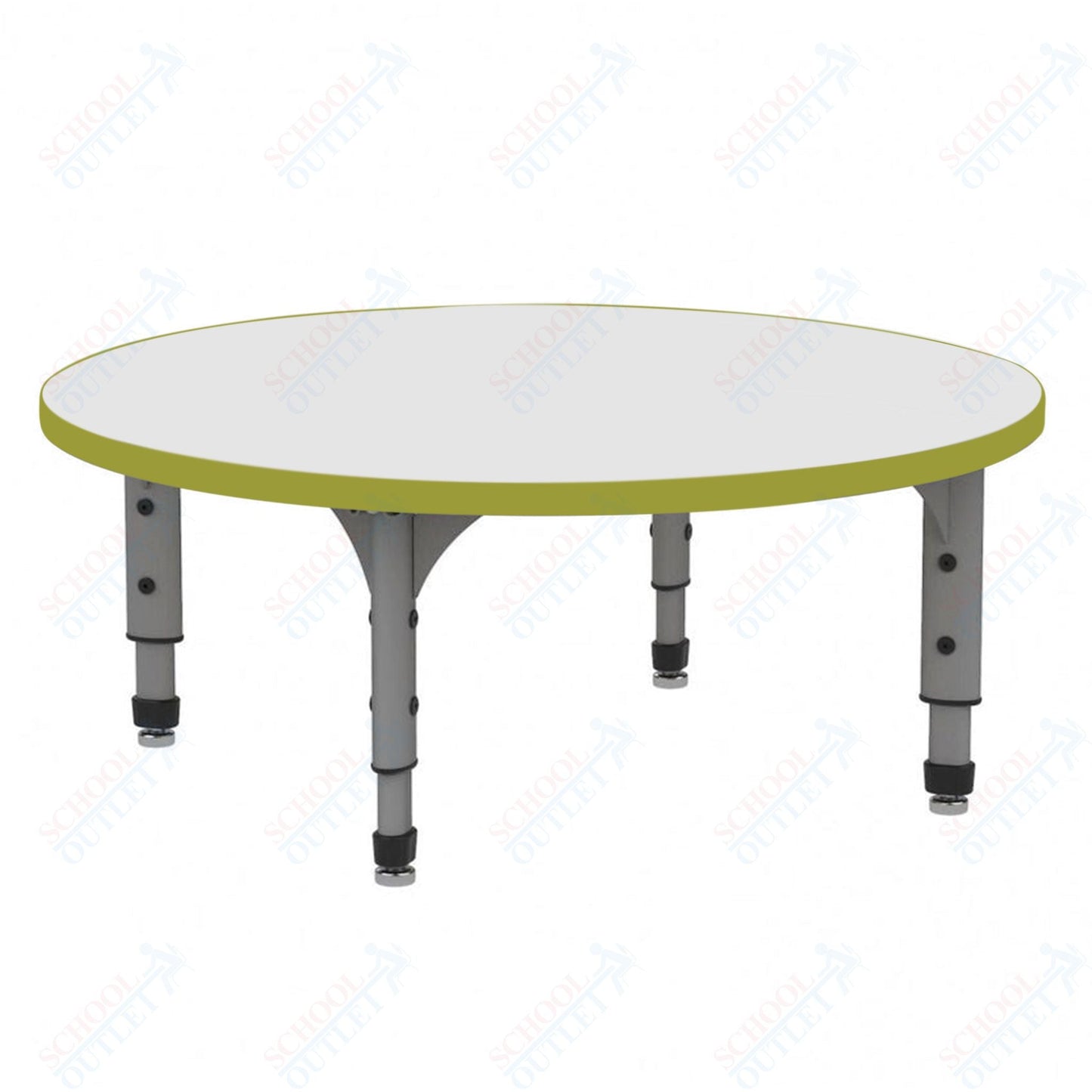 Marco 60" Round Floor Table w/ Dry Erase Top Adj Height 12" - 15" (38 - 2207 - DC) - SchoolOutlet