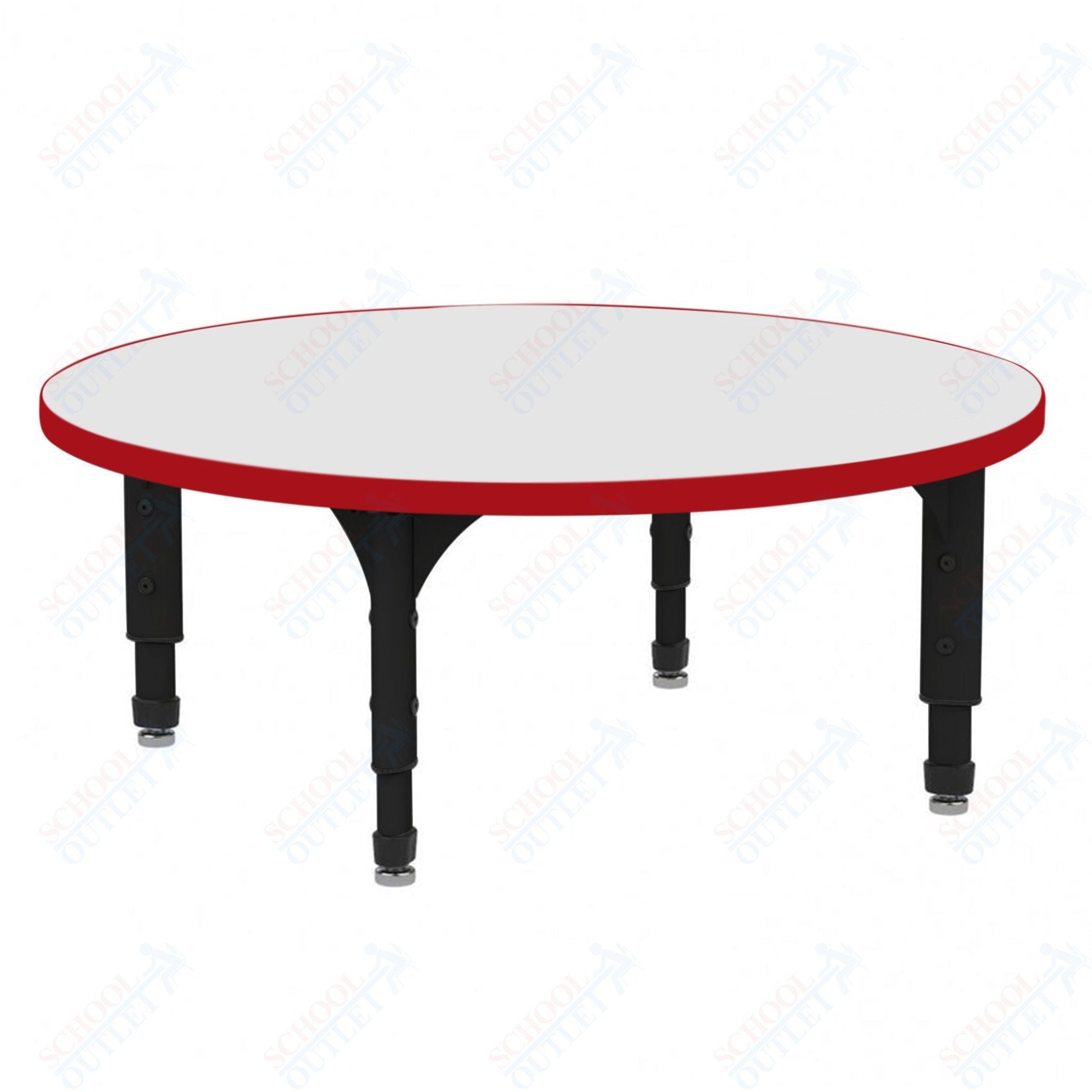 Marco 60" Round Floor Table w/ Dry Erase Top Adj Height 12" - 15" (38 - 2207 - DC) - SchoolOutlet