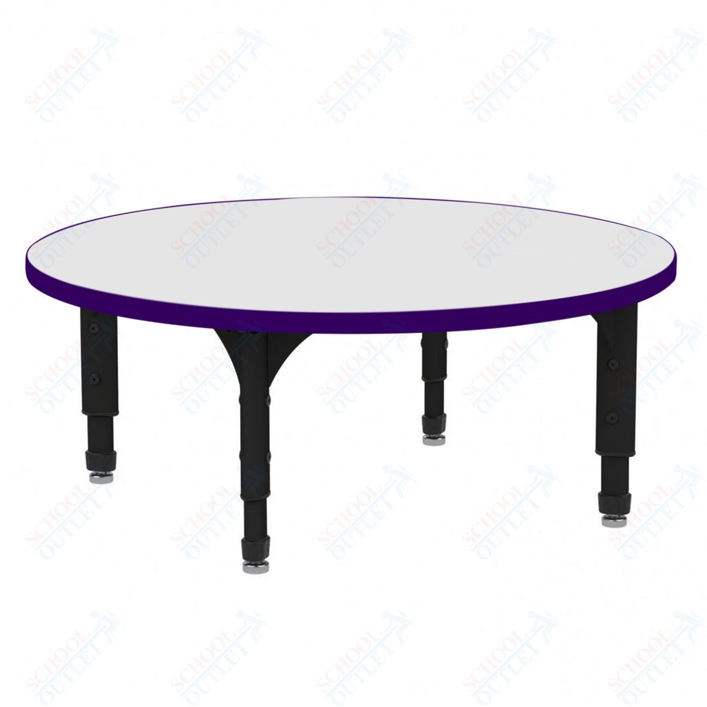 Marco 60" Round Floor Table w/ Dry Erase Top Adj Height 12" - 15" (38 - 2207 - DC) - SchoolOutlet