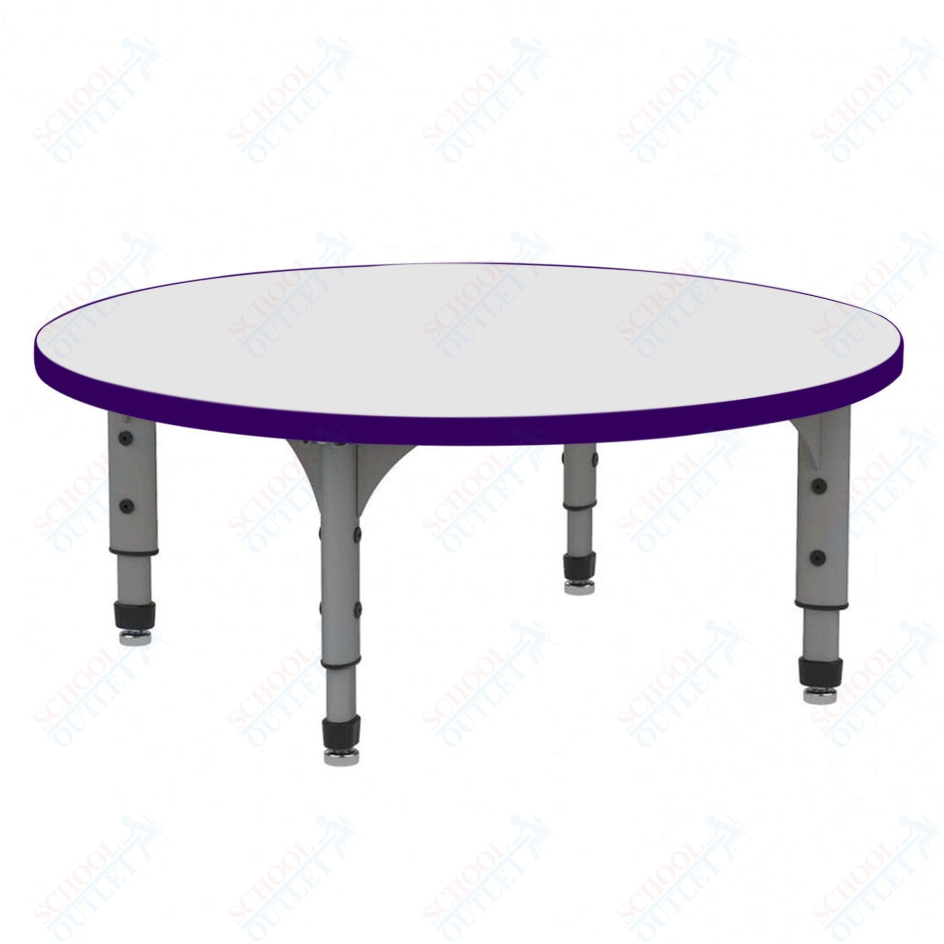 Marco 60" Round Floor Table w/ Dry Erase Top Adj Height 12" - 15" (38 - 2207 - DC) - SchoolOutlet