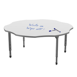 Marco Apex Series 60" Flower School Activity Table w/ Dry Erase Top Adj Height 21"-30" (38-2208-DA)