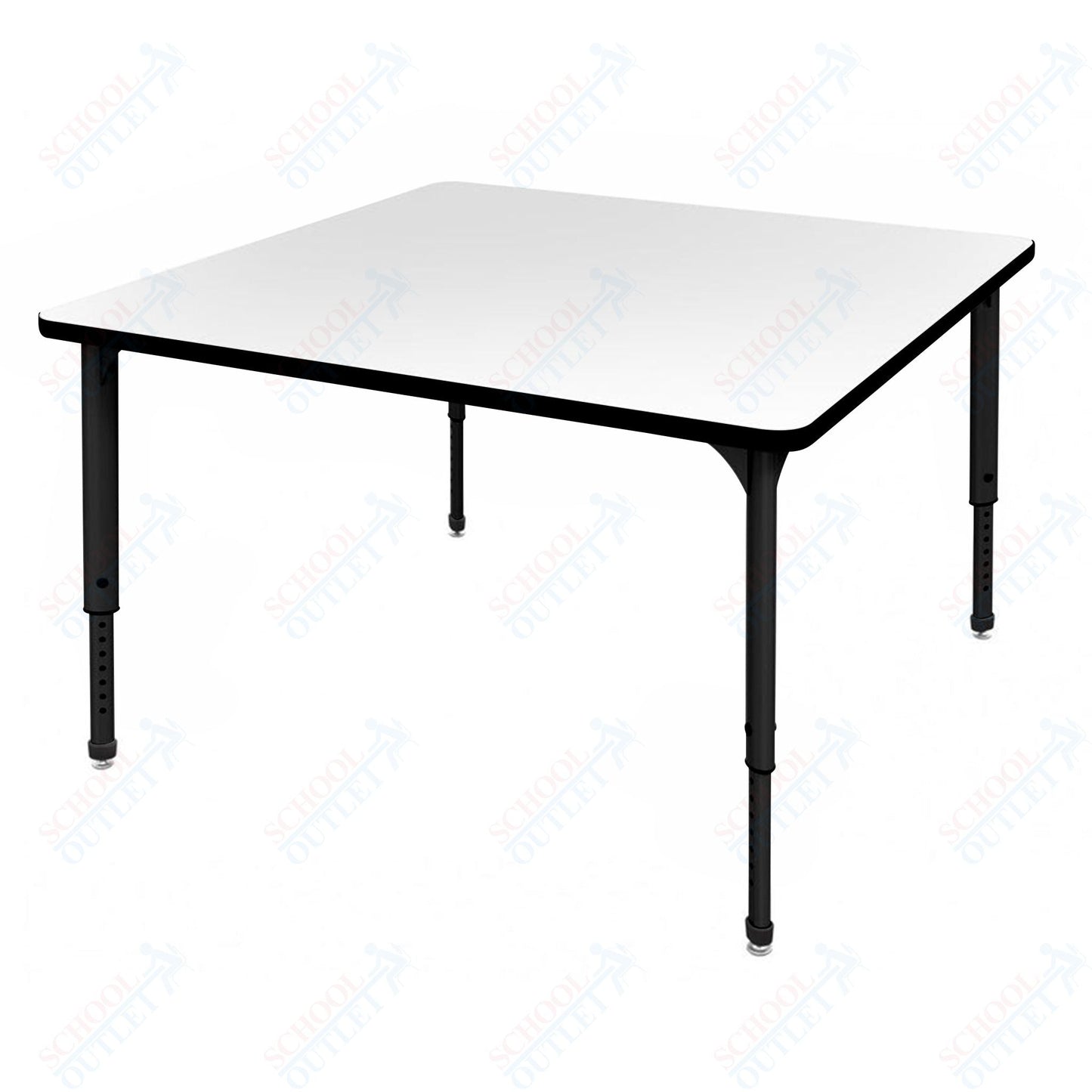 Marco Apex Series 36" Square School Activity Table w/ Dry Erase Top Adj Height 21" - 30" (38 - 2212 - DA) - SchoolOutlet