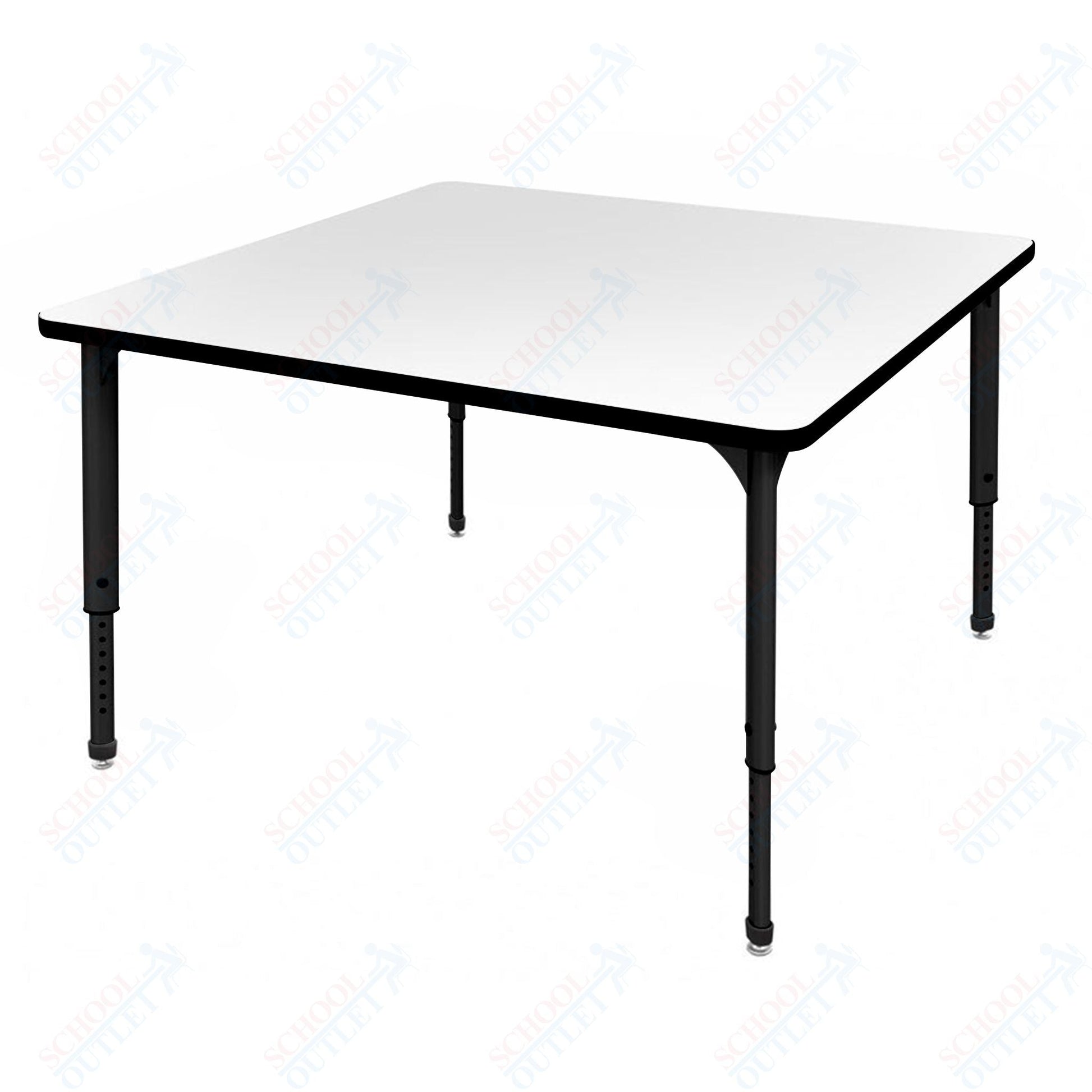 Marco Apex Series 36" Square School Activity Table w/ Dry Erase Top Adj Height 21" - 30" (38 - 2212 - DA) - SchoolOutlet