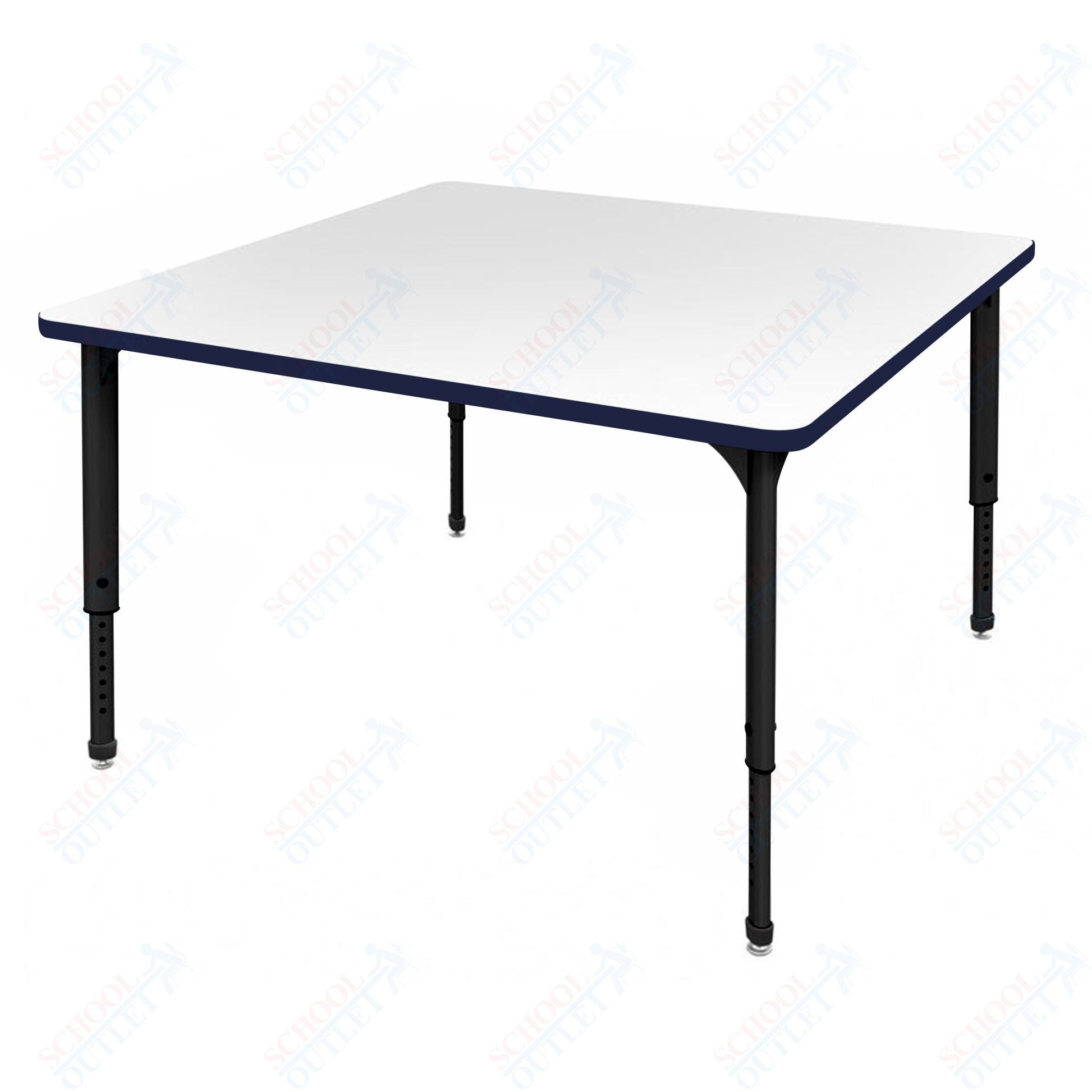 Marco Apex Series 36" Square School Activity Table w/ Dry Erase Top Adj Height 21" - 30" (38 - 2212 - DA) - SchoolOutlet
