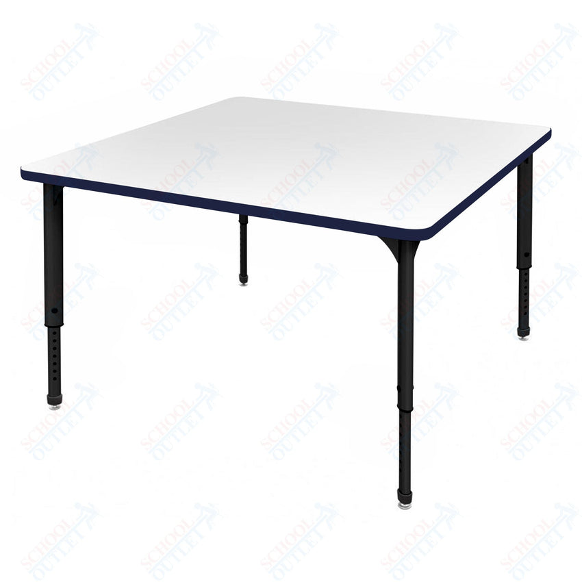 Marco Apex Series 36" Square School Activity Table w/ Dry Erase Top Adj Height 21" - 30" (38 - 2212 - DA) - SchoolOutlet