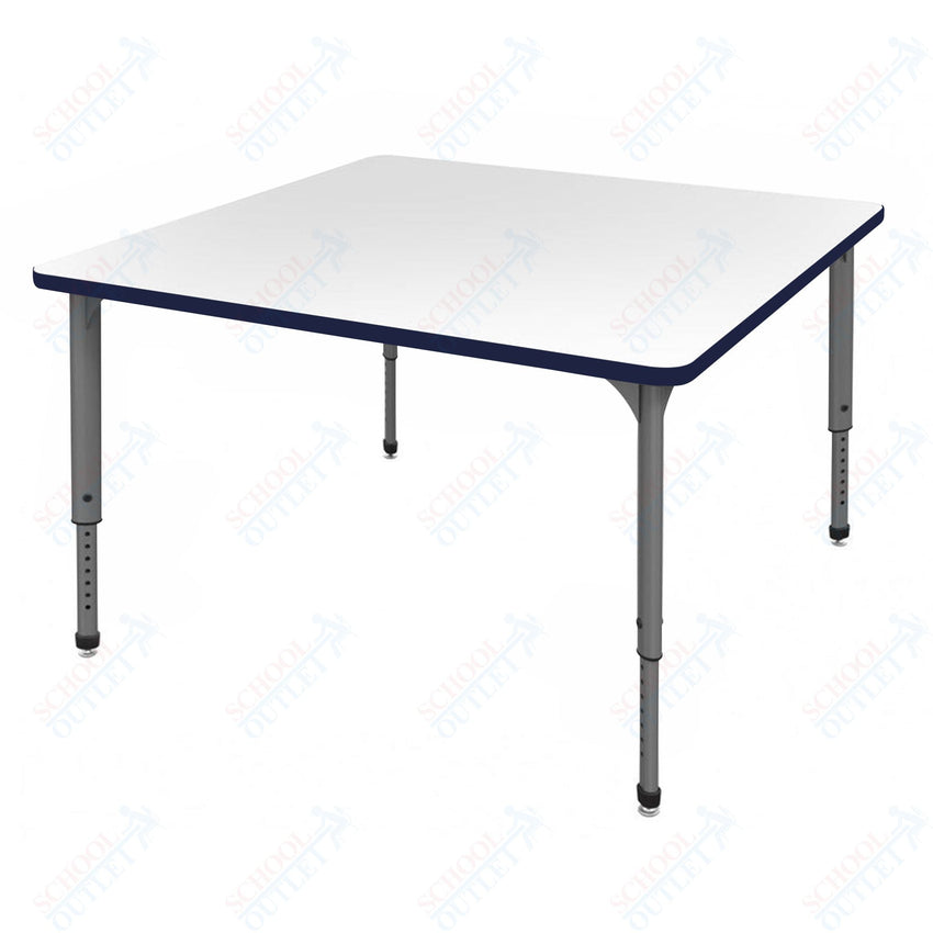 Marco Apex Series 36" Square School Activity Table w/ Dry Erase Top Adj Height 21" - 30" (38 - 2212 - DA) - SchoolOutlet
