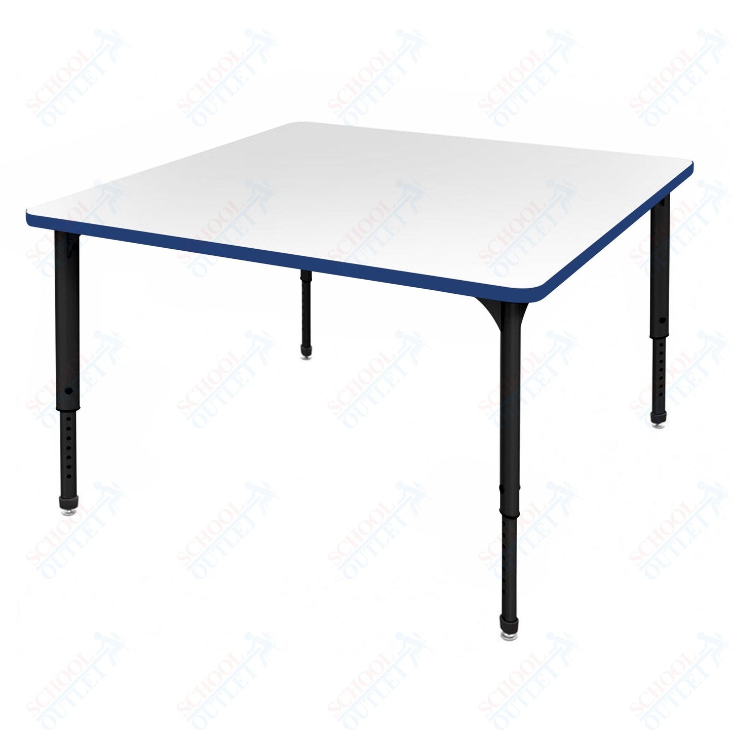 Marco Apex Series 36" Square School Activity Table w/ Dry Erase Top Adj Height 21" - 30" (38 - 2212 - DA) - SchoolOutlet