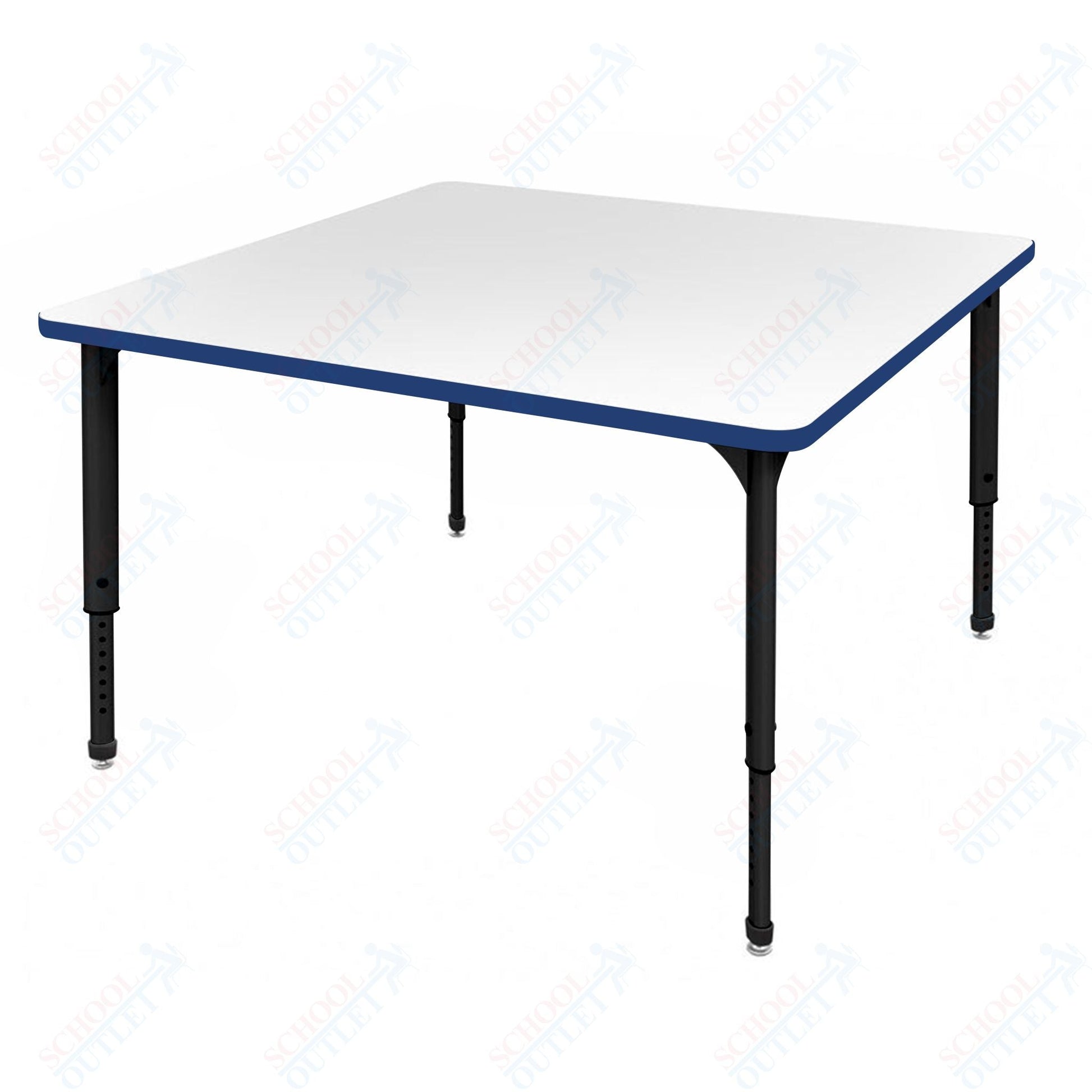 Marco Apex Series 36" Square School Activity Table w/ Dry Erase Top Adj Height 21" - 30" (38 - 2212 - DA) - SchoolOutlet
