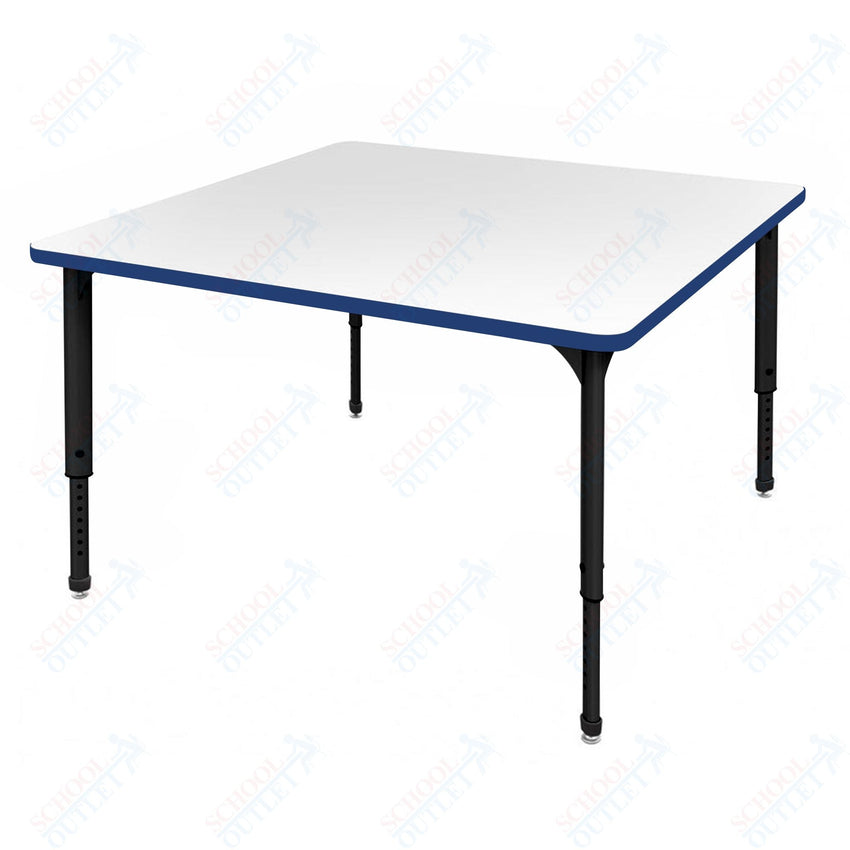 Marco Apex Series 36" Square School Activity Table w/ Dry Erase Top Adj Height 21" - 30" (38 - 2212 - DA) - SchoolOutlet