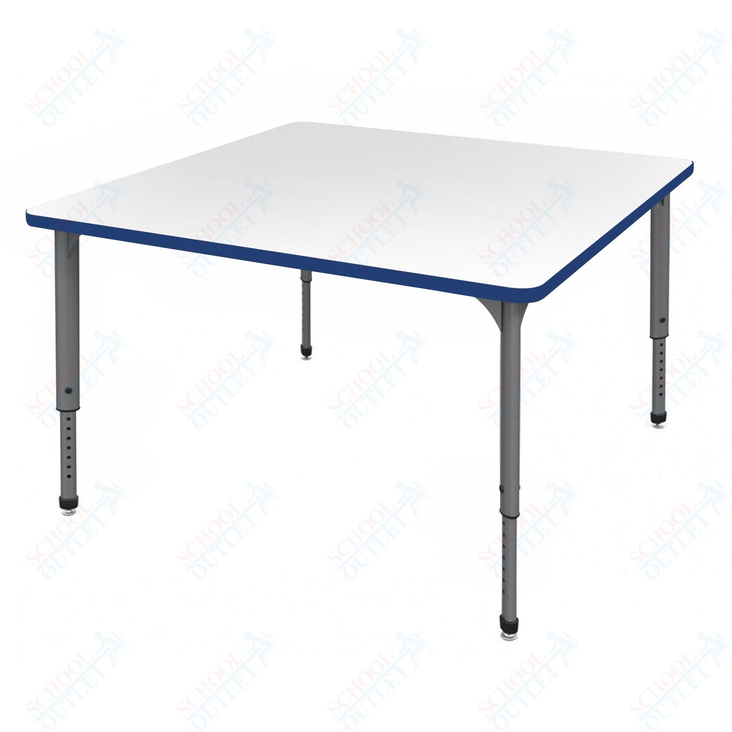 Marco Apex Series 36" Square School Activity Table w/ Dry Erase Top Adj Height 21" - 30" (38 - 2212 - DA) - SchoolOutlet