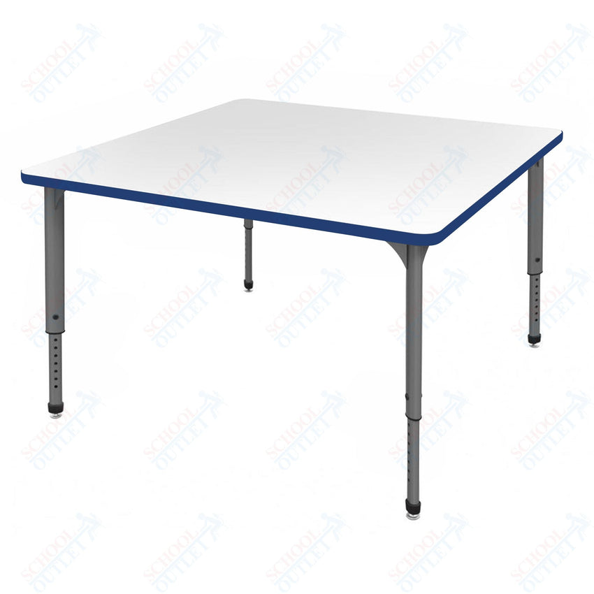 Marco Apex Series 36" Square School Activity Table w/ Dry Erase Top Adj Height 21" - 30" (38 - 2212 - DA) - SchoolOutlet