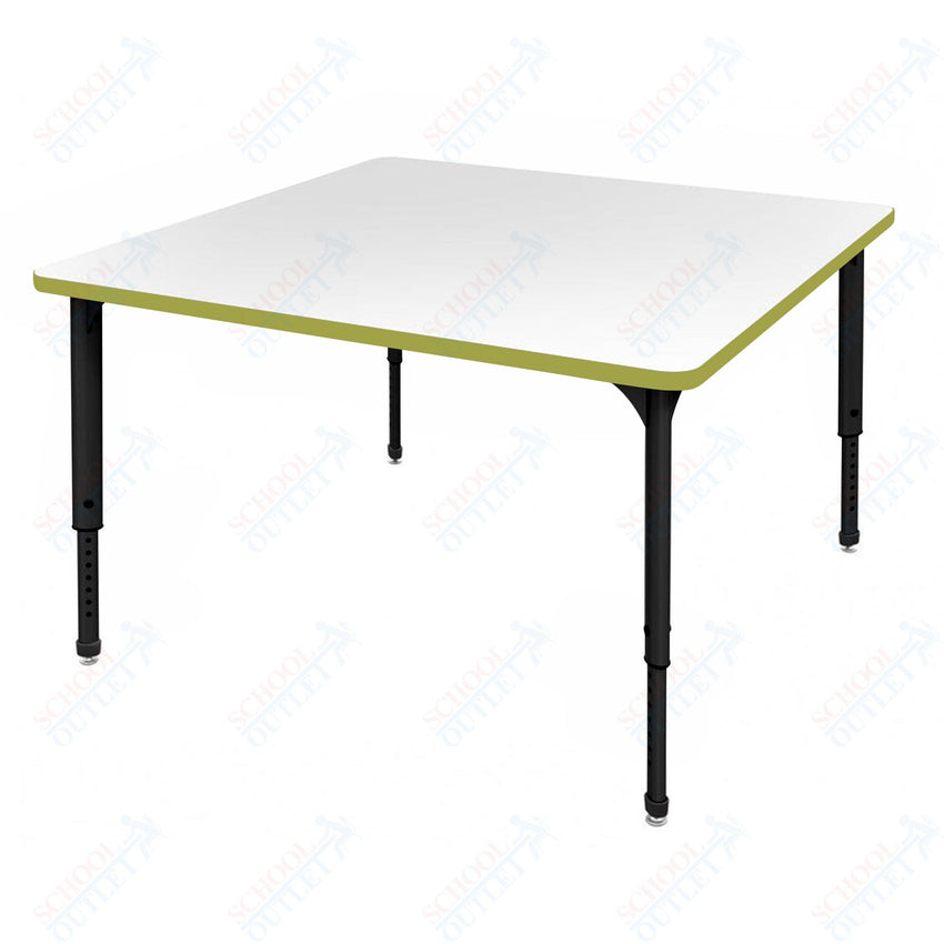 Marco Apex Series 36" Square School Activity Table w/ Dry Erase Top Adj Height 21" - 30" (38 - 2212 - DA) - SchoolOutlet