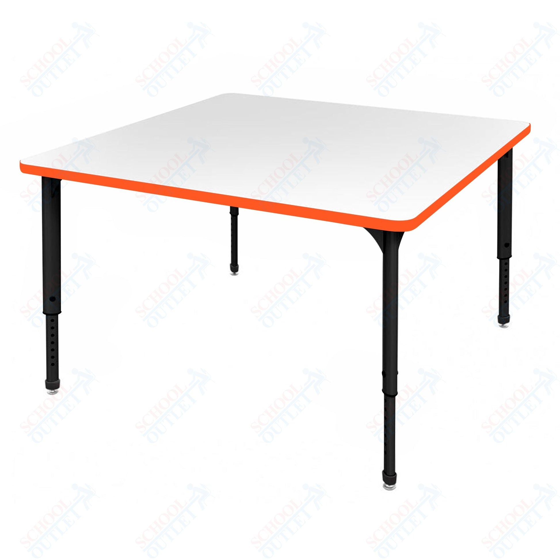 Marco Apex Series 36" Square School Activity Table w/ Dry Erase Top Adj Height 21" - 30" (38 - 2212 - DA) - SchoolOutlet