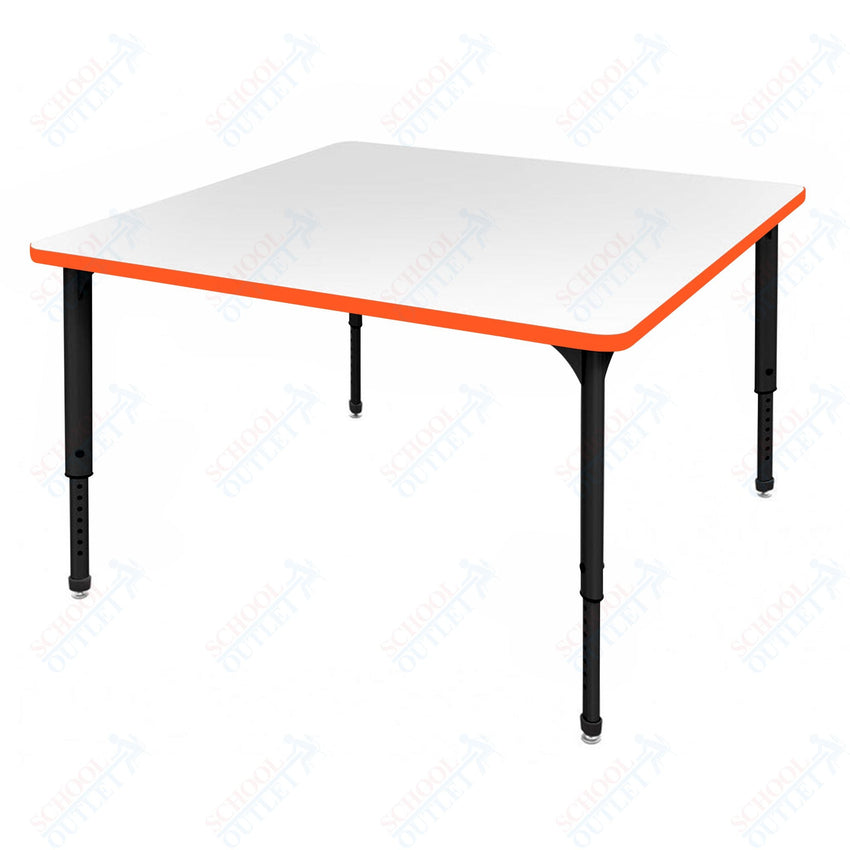 Marco Apex Series 36" Square School Activity Table w/ Dry Erase Top Adj Height 21" - 30" (38 - 2212 - DA) - SchoolOutlet
