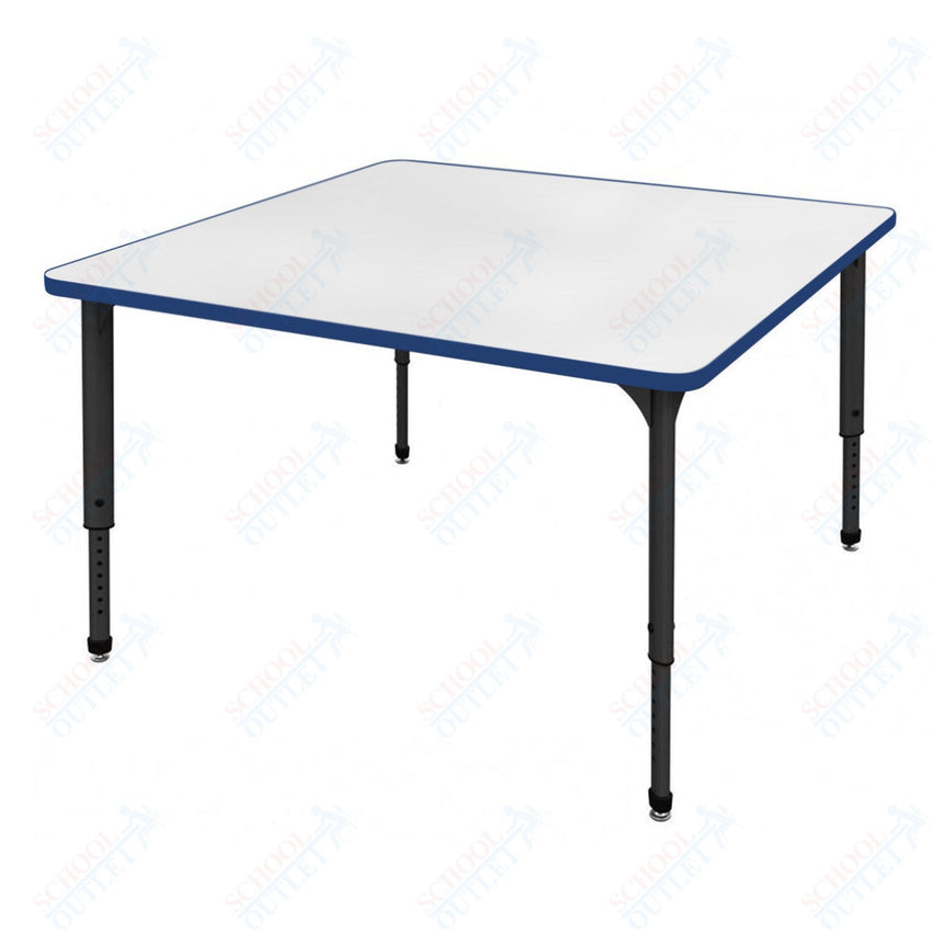 Marco Apex Series 36" Square Preschool Activity Table w/ Dry Erase HPL Top Adj Height 17" - 24" (38 - 2212 - DB) - SchoolOutlet