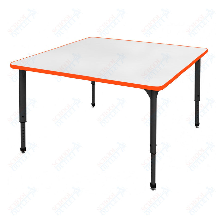 Marco Apex Series 36" Square Preschool Activity Table w/ Dry Erase HPL Top Adj Height 17" - 24" (38 - 2212 - DB) - SchoolOutlet