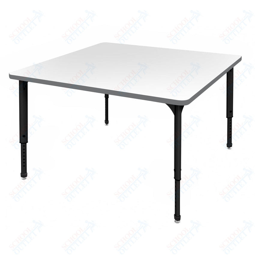 Marco Apex Series 42" Square School Activity Table w/ Dry Erase Top Adj Height 21" - 30" (38 - 2214 - DA) - SchoolOutlet