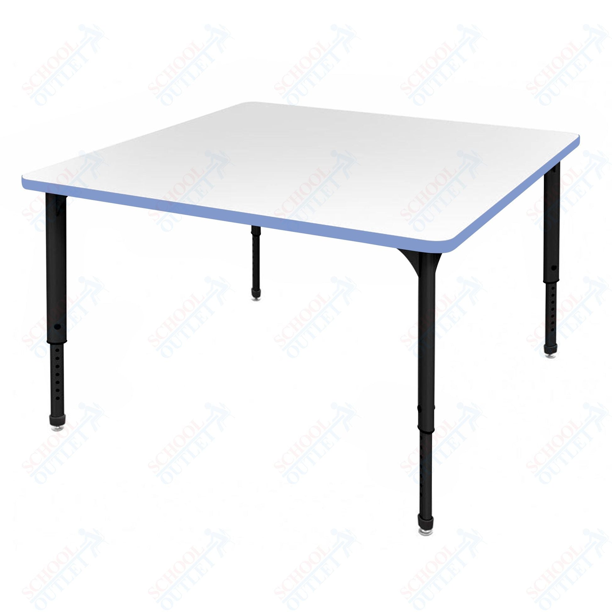 Marco Apex Series 42" Square School Activity Table w/ Dry Erase Top Adj Height 21" - 30" (38 - 2214 - DA) - SchoolOutlet