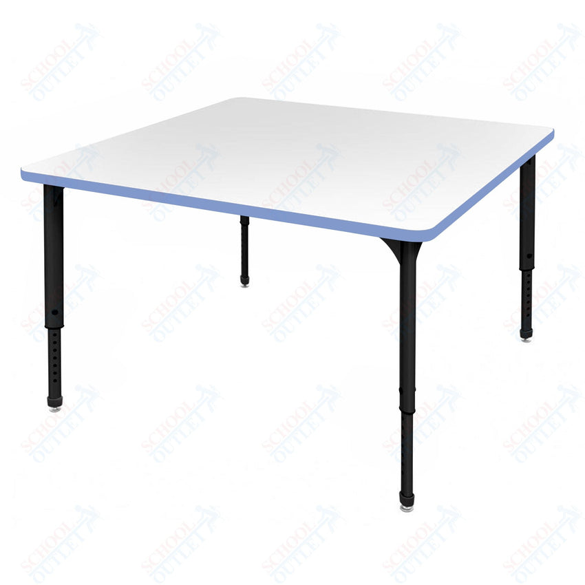 Marco Apex Series 42" Square School Activity Table w/ Dry Erase Top Adj Height 21" - 30" (38 - 2214 - DA) - SchoolOutlet